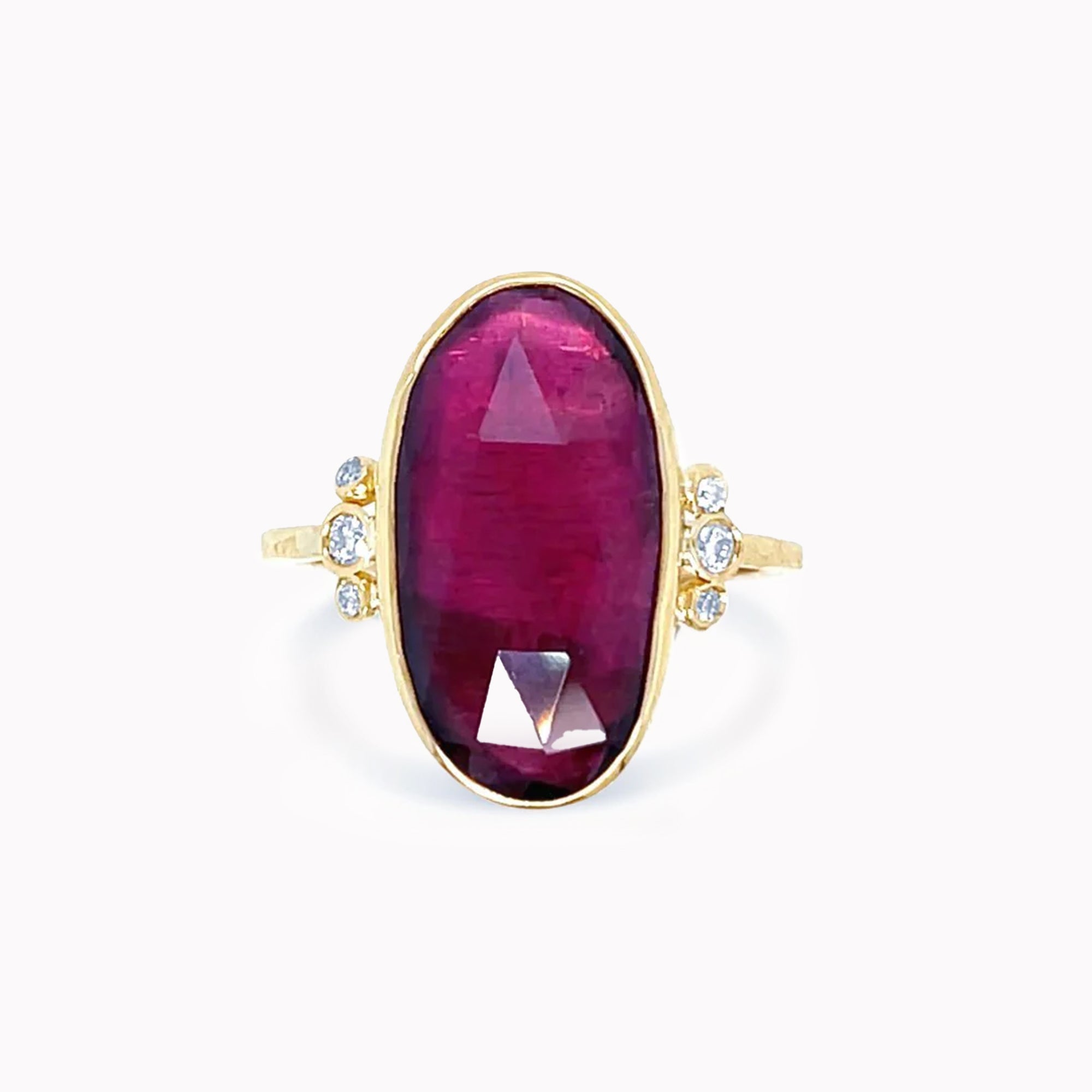 Oval Rubellite Tourmaline Cocktail Ring