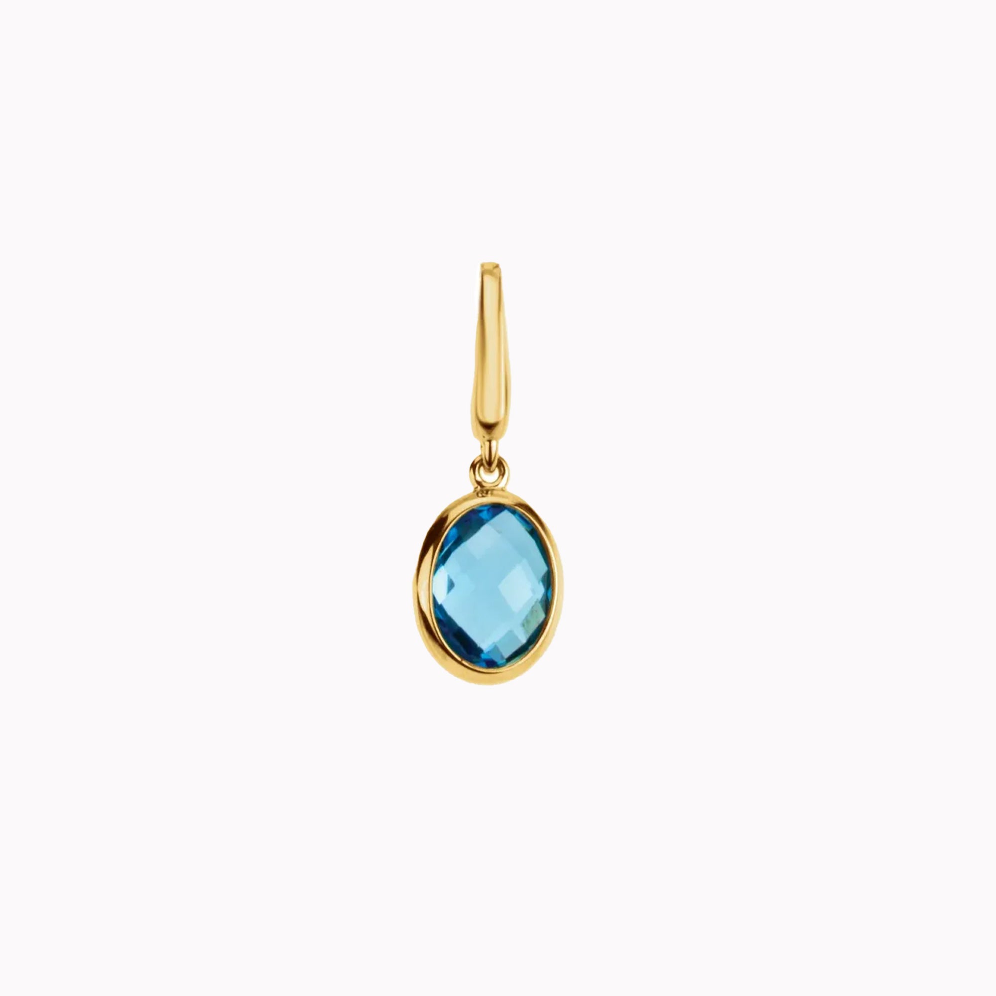 Oval Topaz Bezel Charm