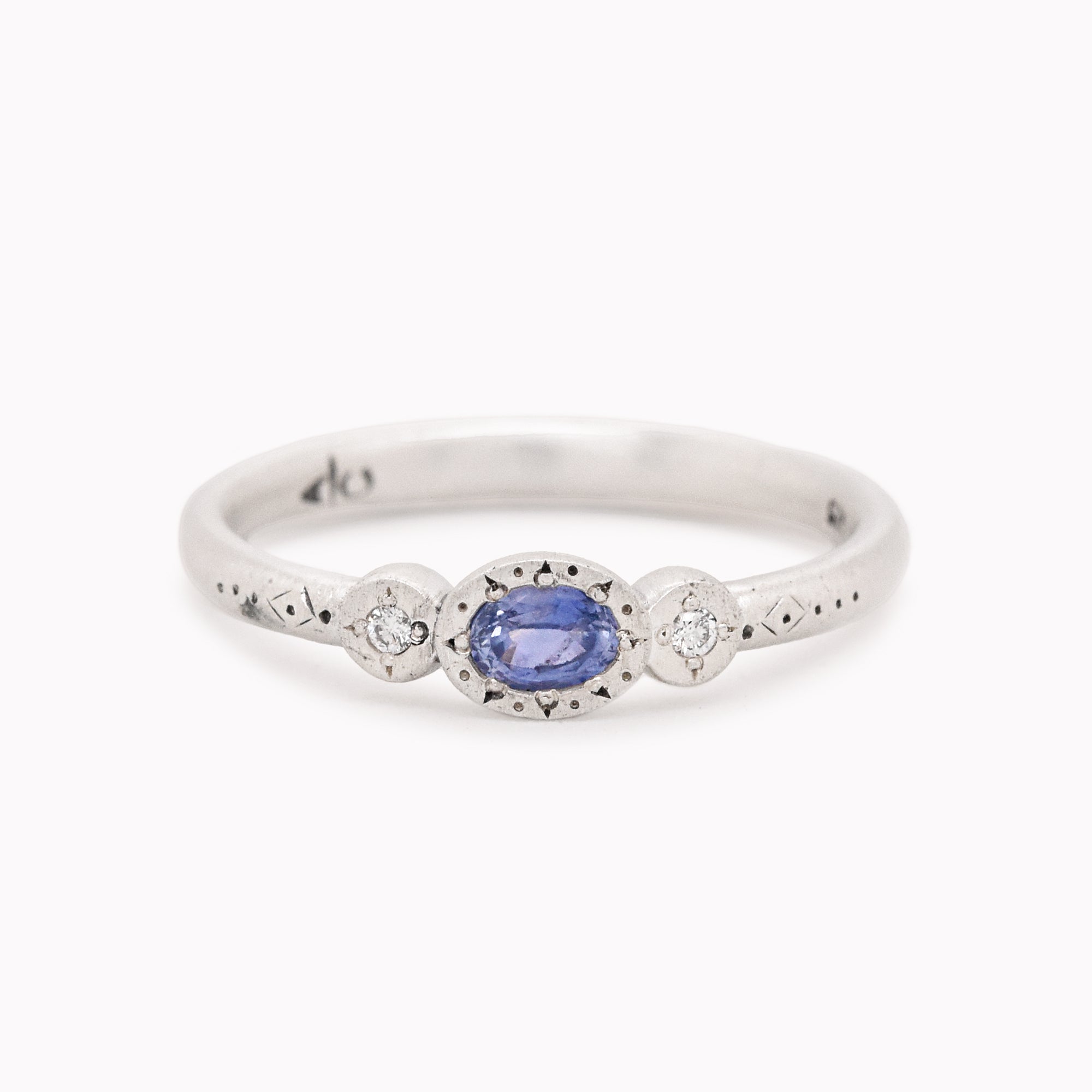 Oval & Round Sapphire Charm Ring
