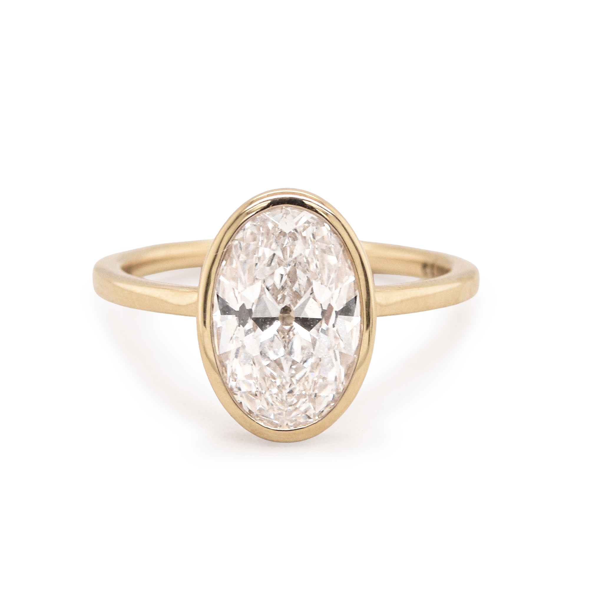 Jane 2.90ct Oval Lab-Grown Old Mine Cut Engagement Ring