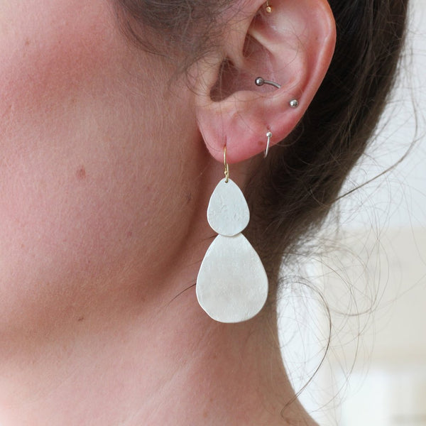 Parchment Teardrop Waterfall Earrings