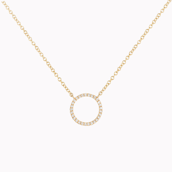 Pavé Diamond Circle Necklace