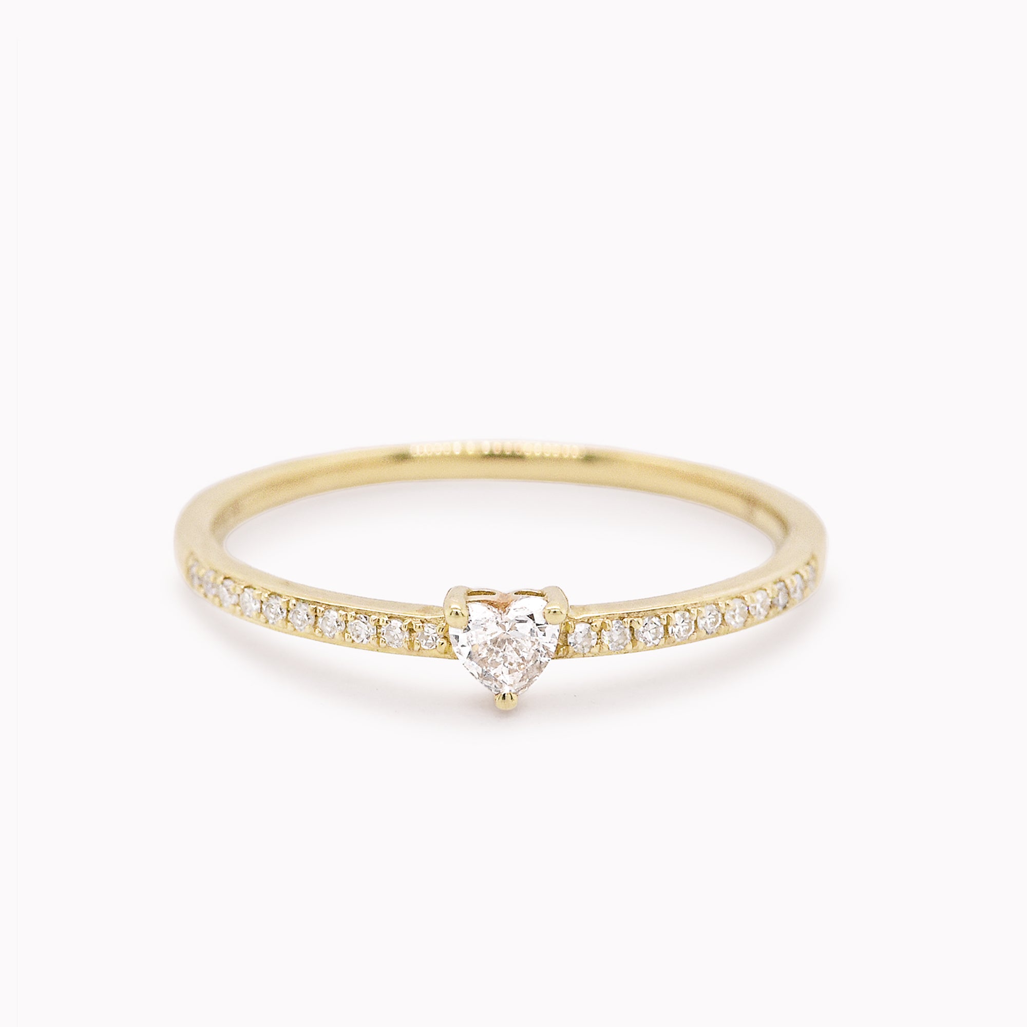 Petite Pavé Diamond Heart Ring