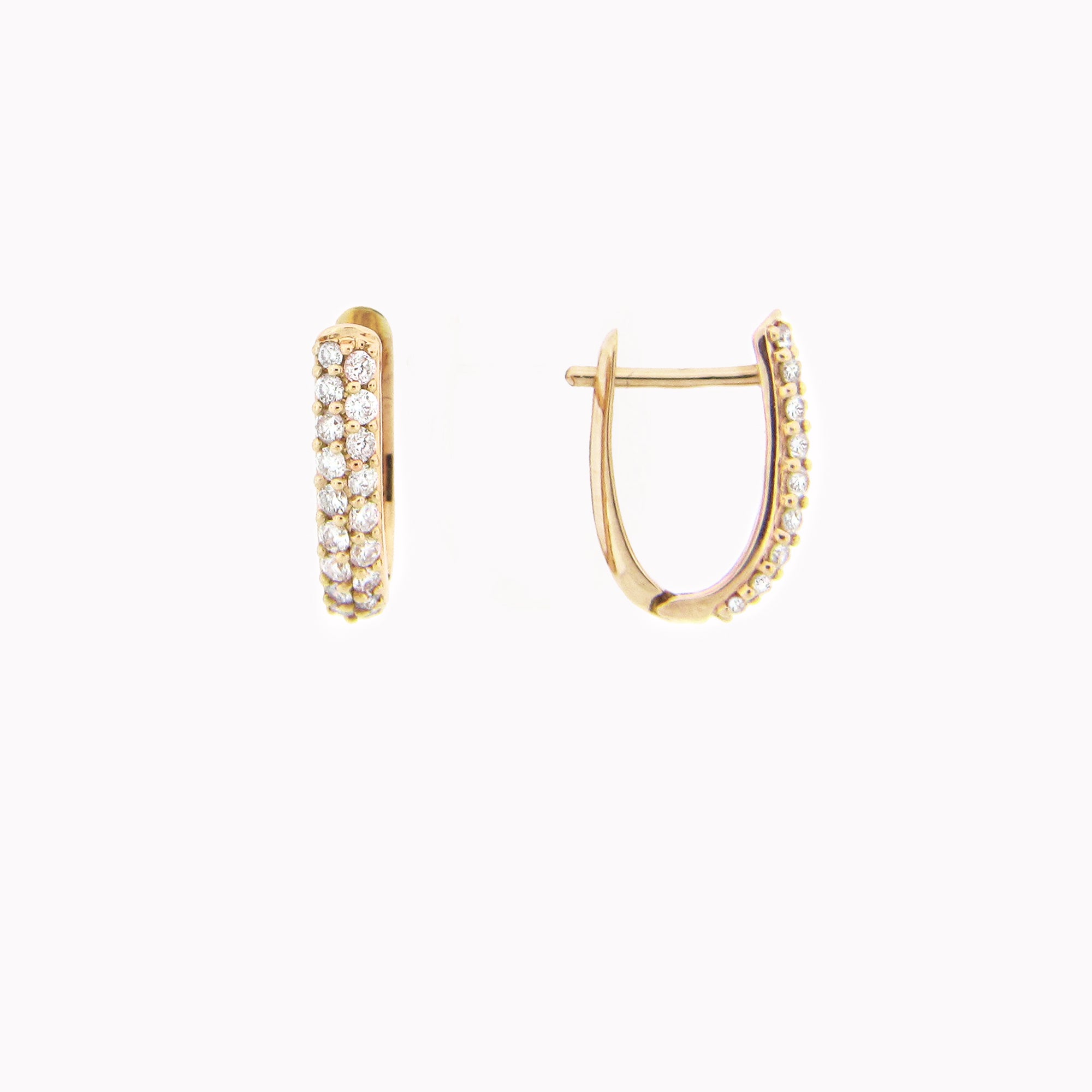 Pavé Diamond Oval Huggies
