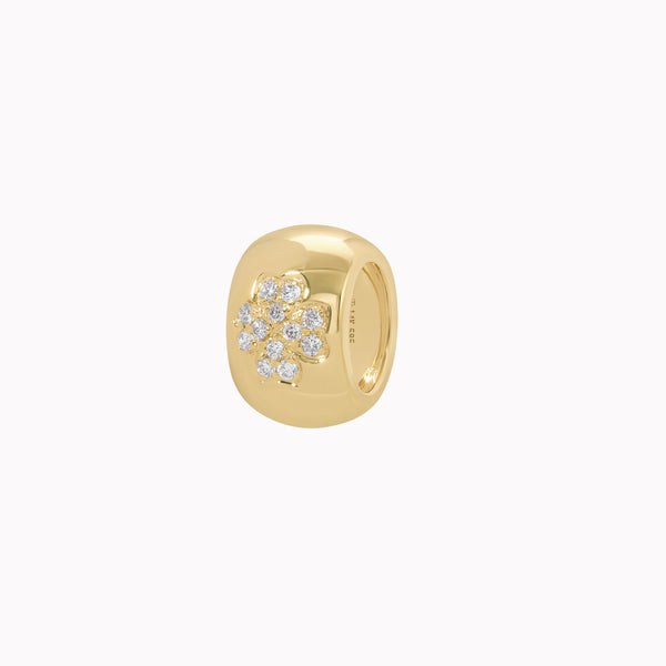Pavé Diamond Lucky Clover Rondelle Charm