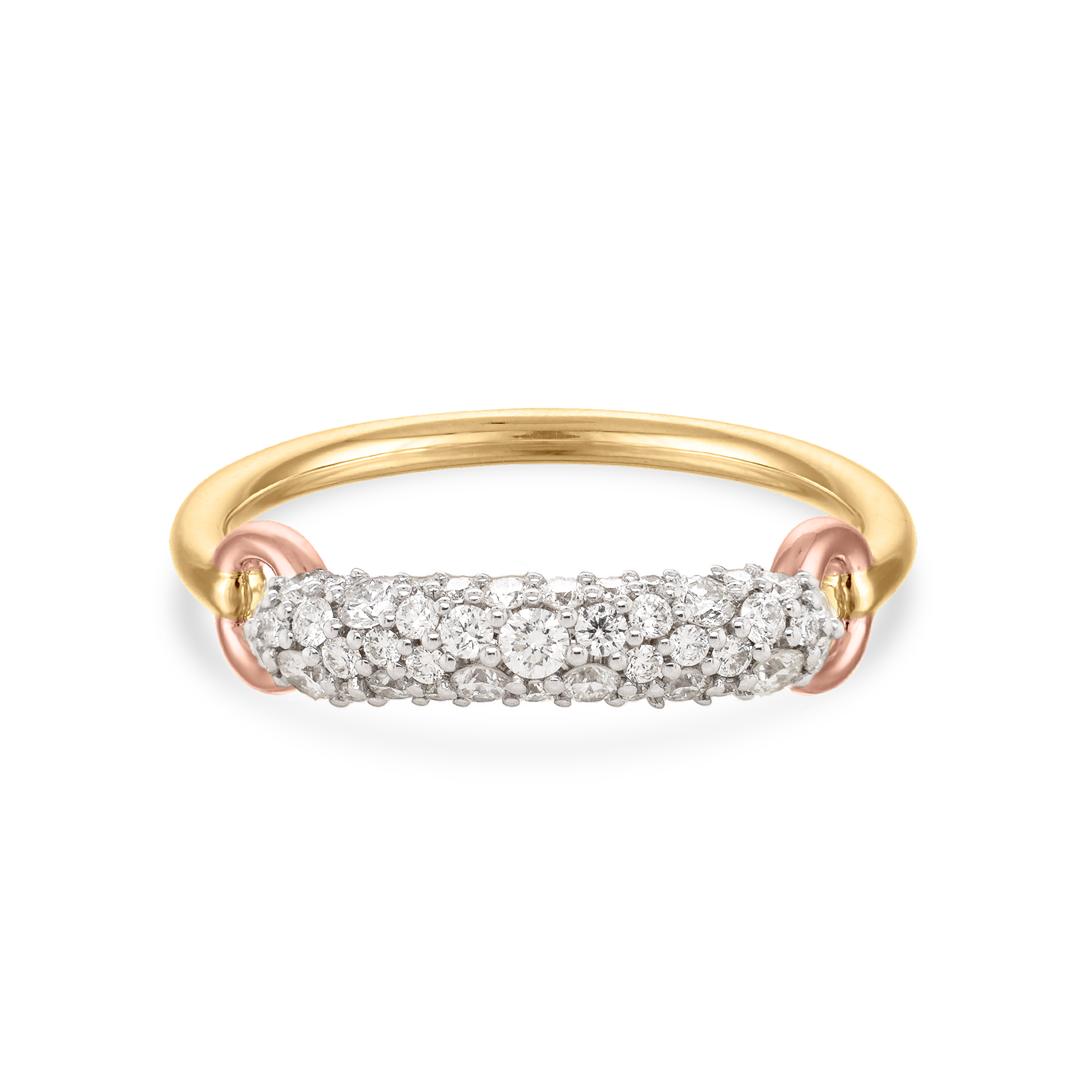 Pavé Diamond Horsebit Western Stacking Band