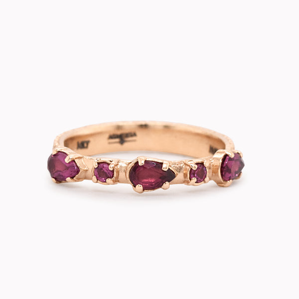 Pear-Cut Rhodolite Garnet Ring