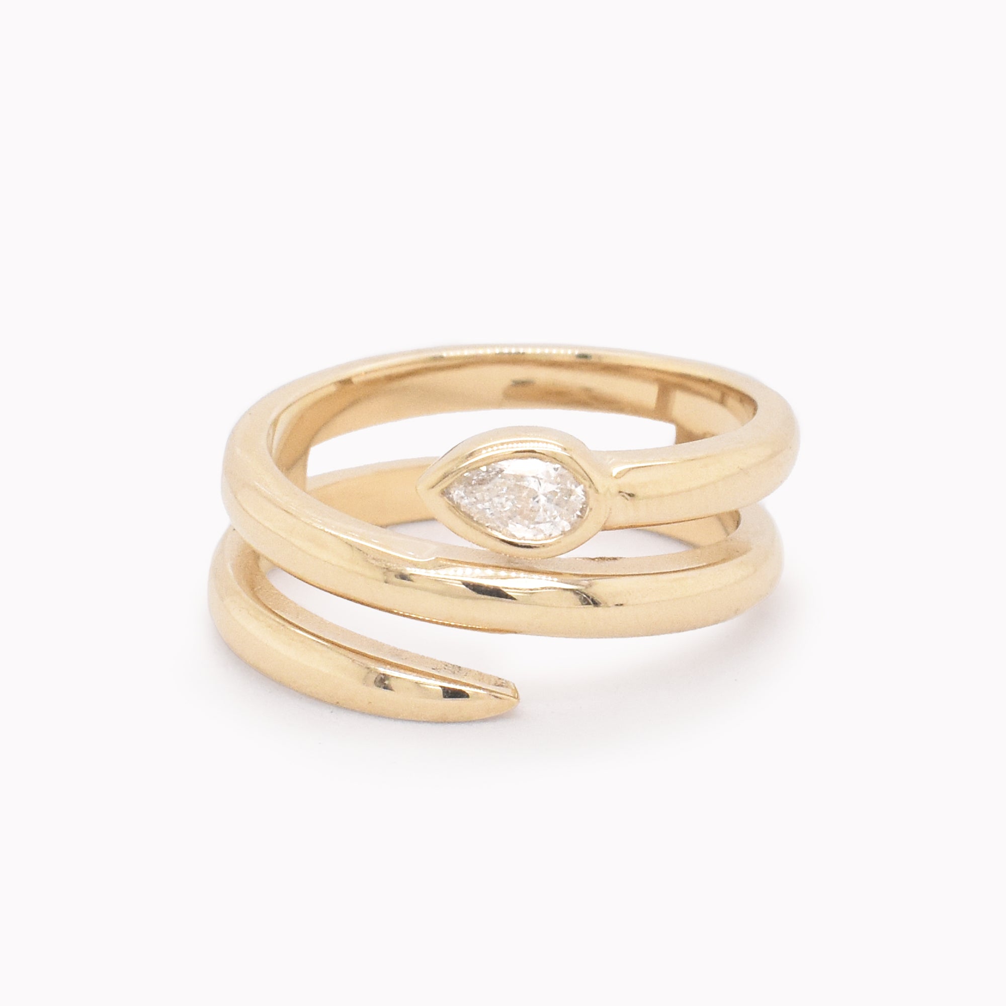 Pear Diamond Wrap Ring