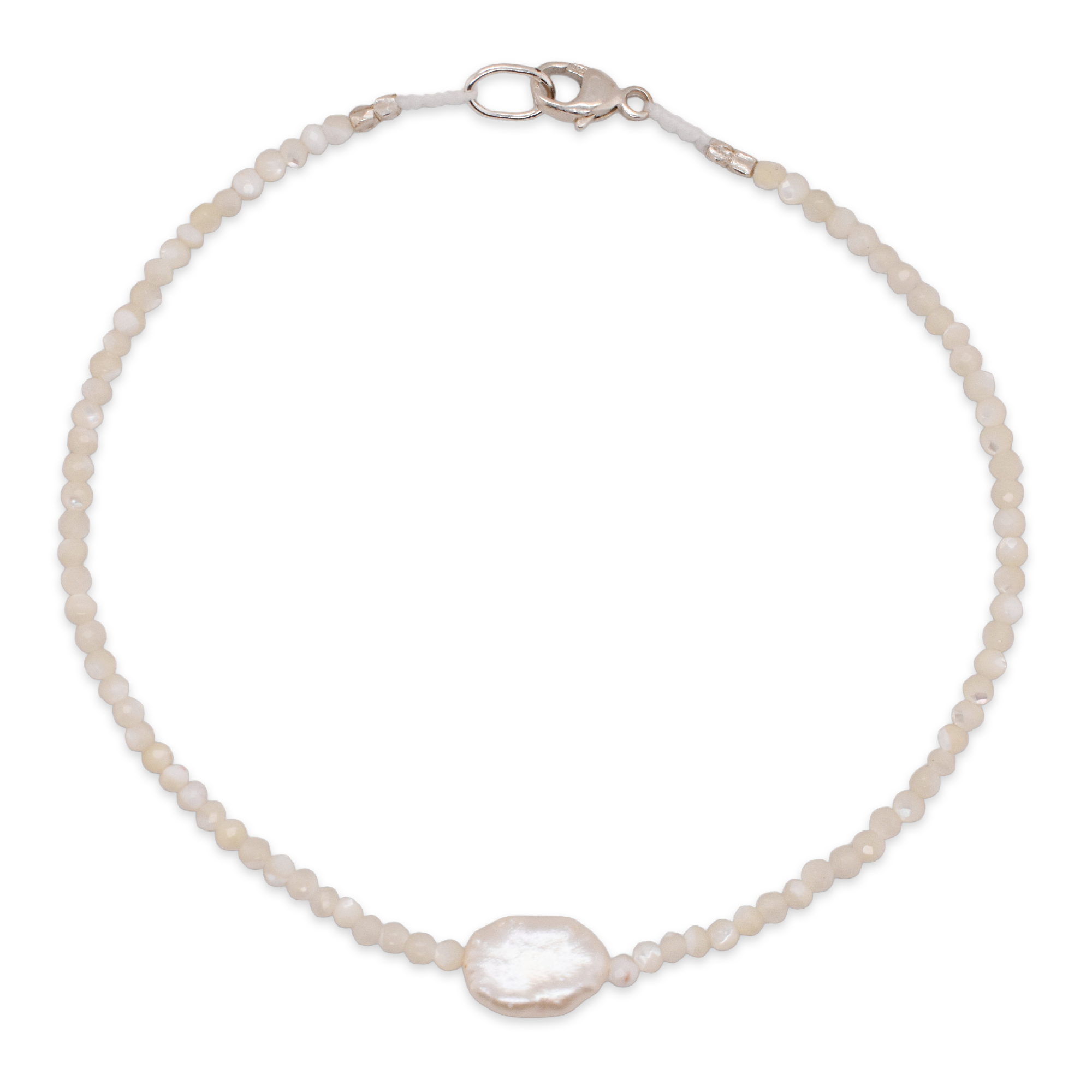 Mother of Pearl & Pearl Beaded Bracelet