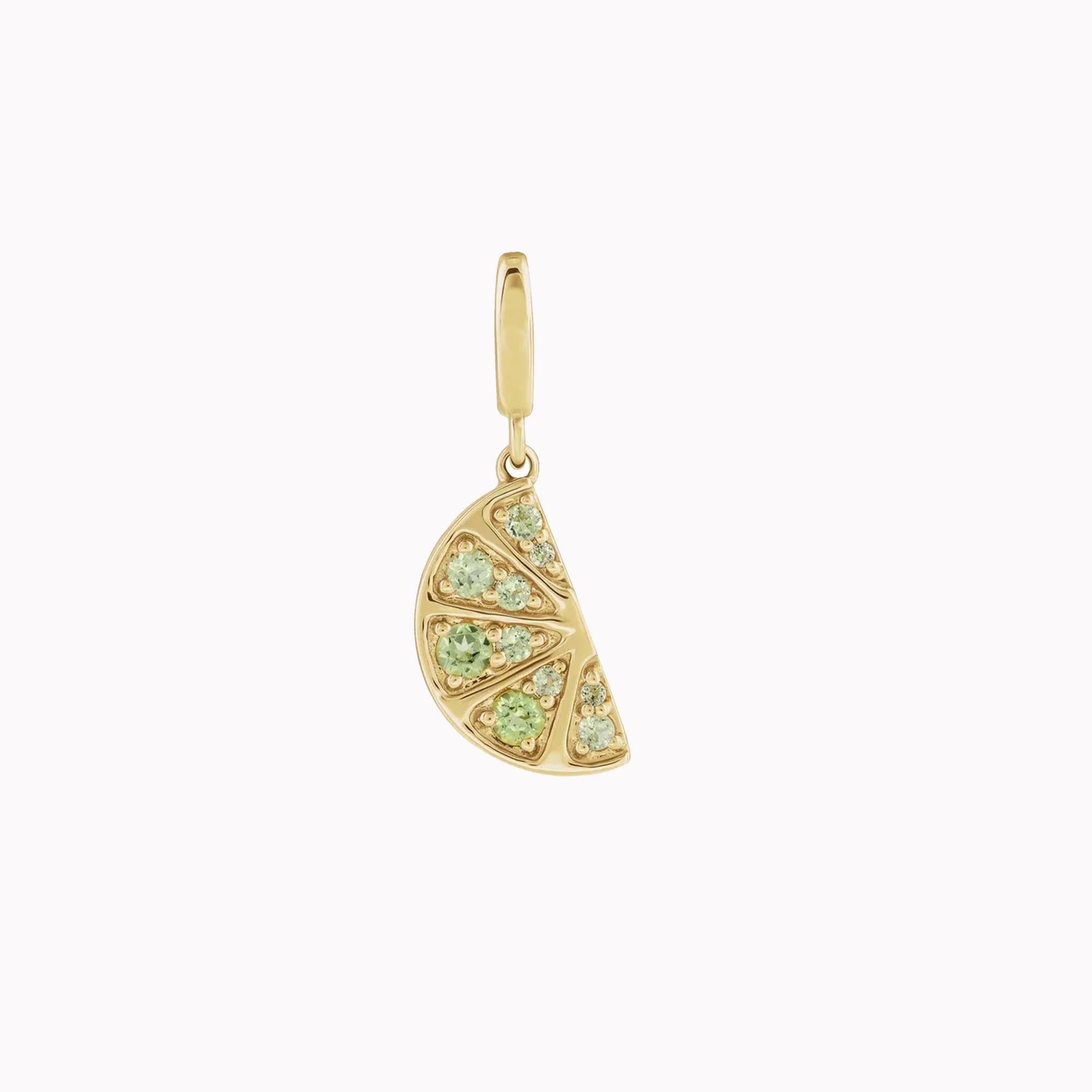 Peridot Lime Wedge Charm