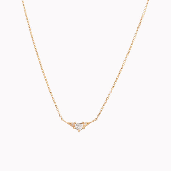 Petite Pentagon Deco Diamond Necklace