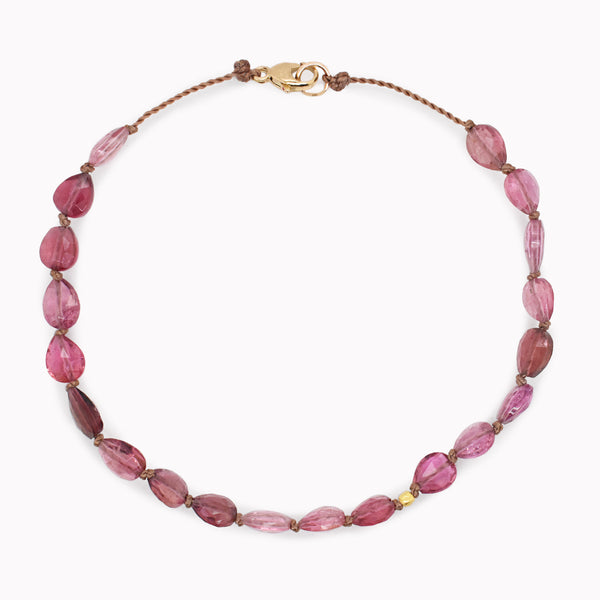 Pink Tourmaline Bead Bracelet