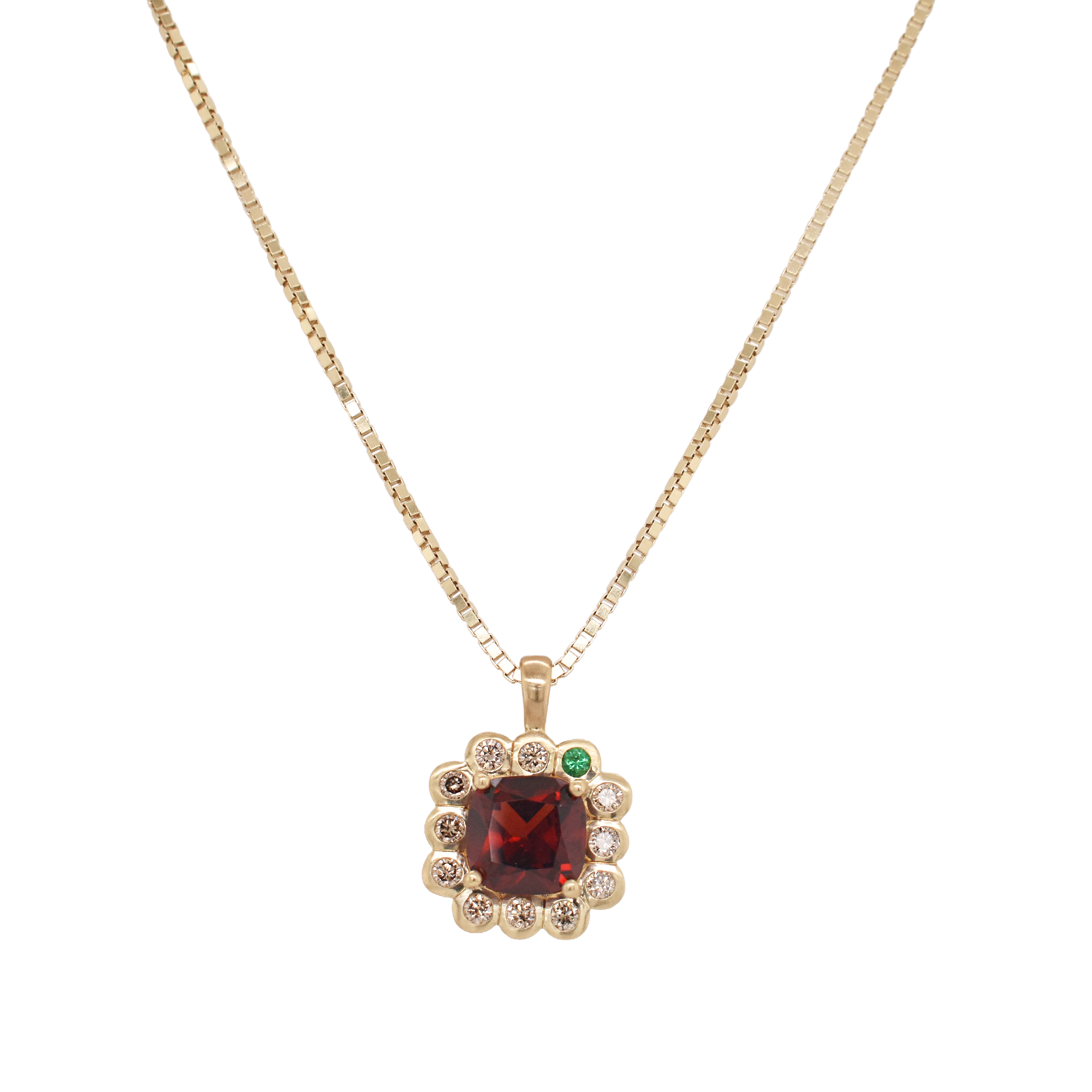 Robin Garnet & Diamond Necklace