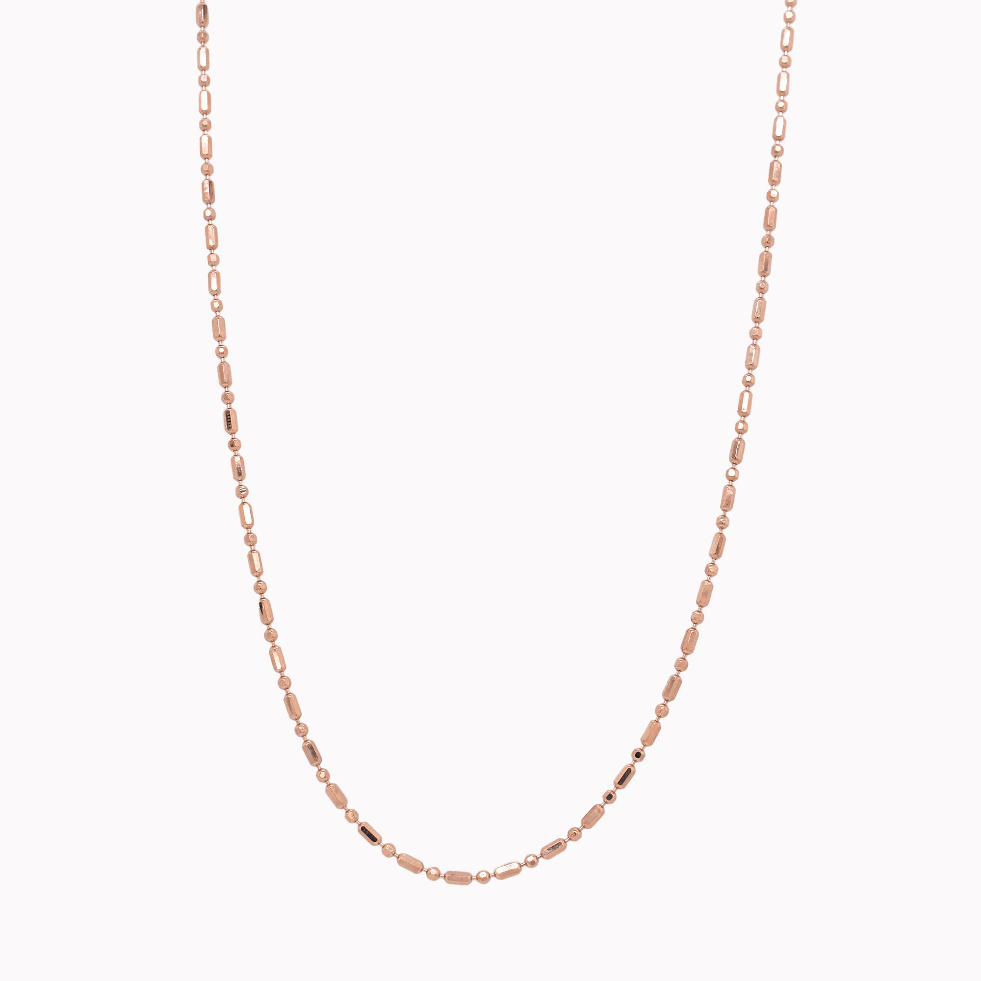 Rose Gold Diamond-Cut Bead Chain