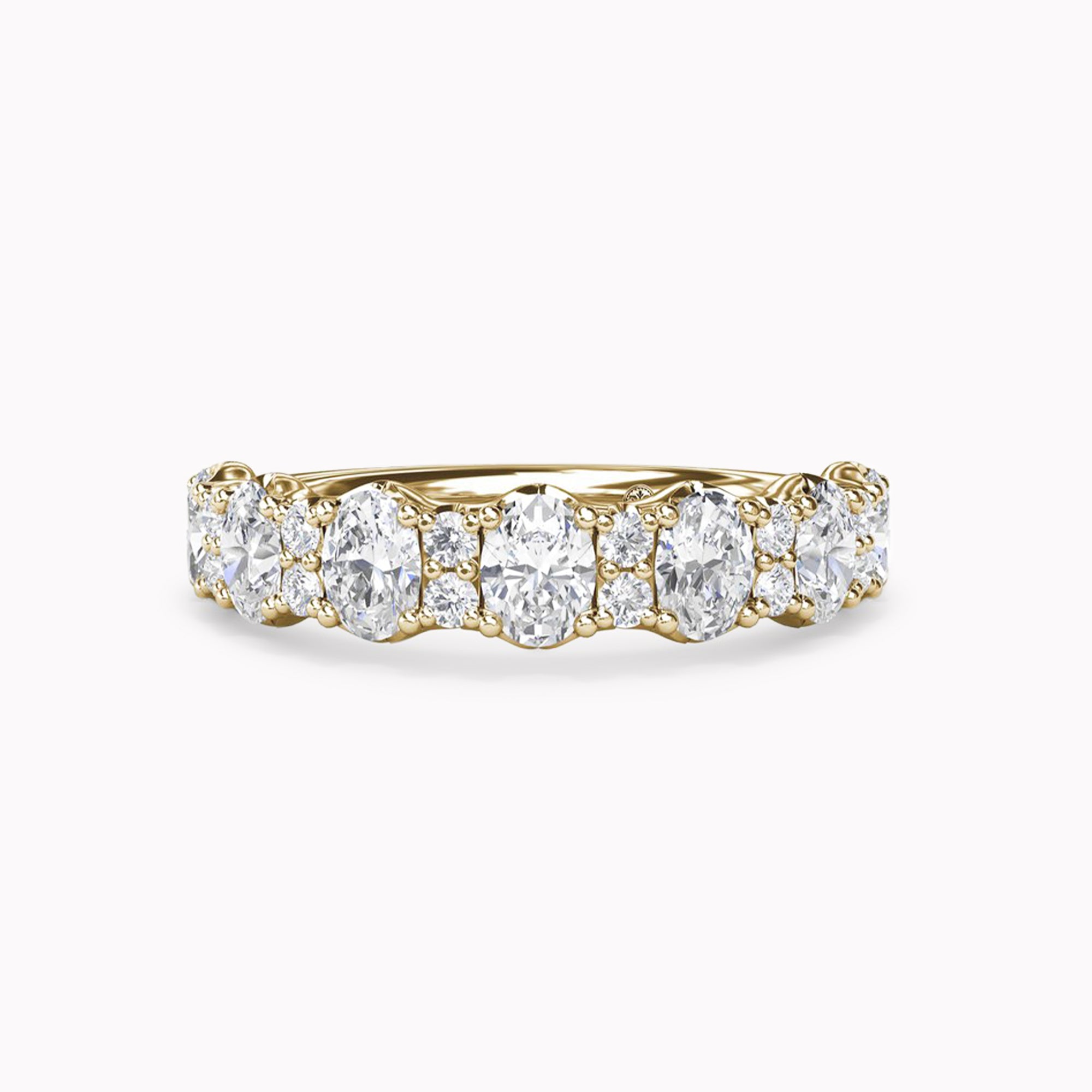 Oval & Round Cluster Diamond Ring