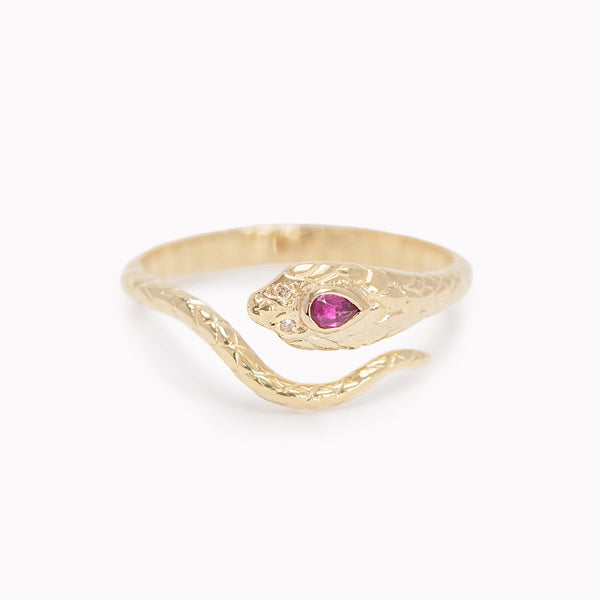 Cobra Ruby & Diamond Ring