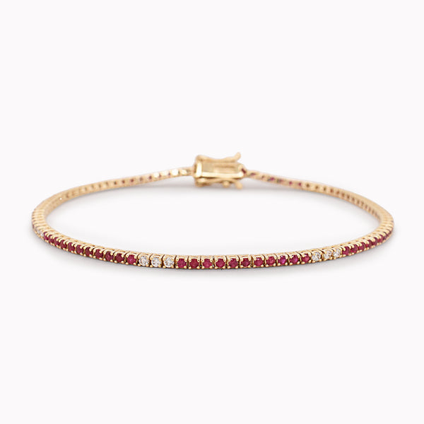 Ruby & Diamond Tennis Bracelet