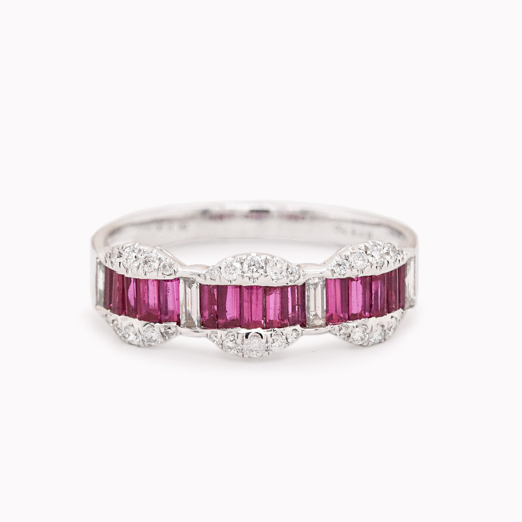 Ruby Baguette & Diamond Band