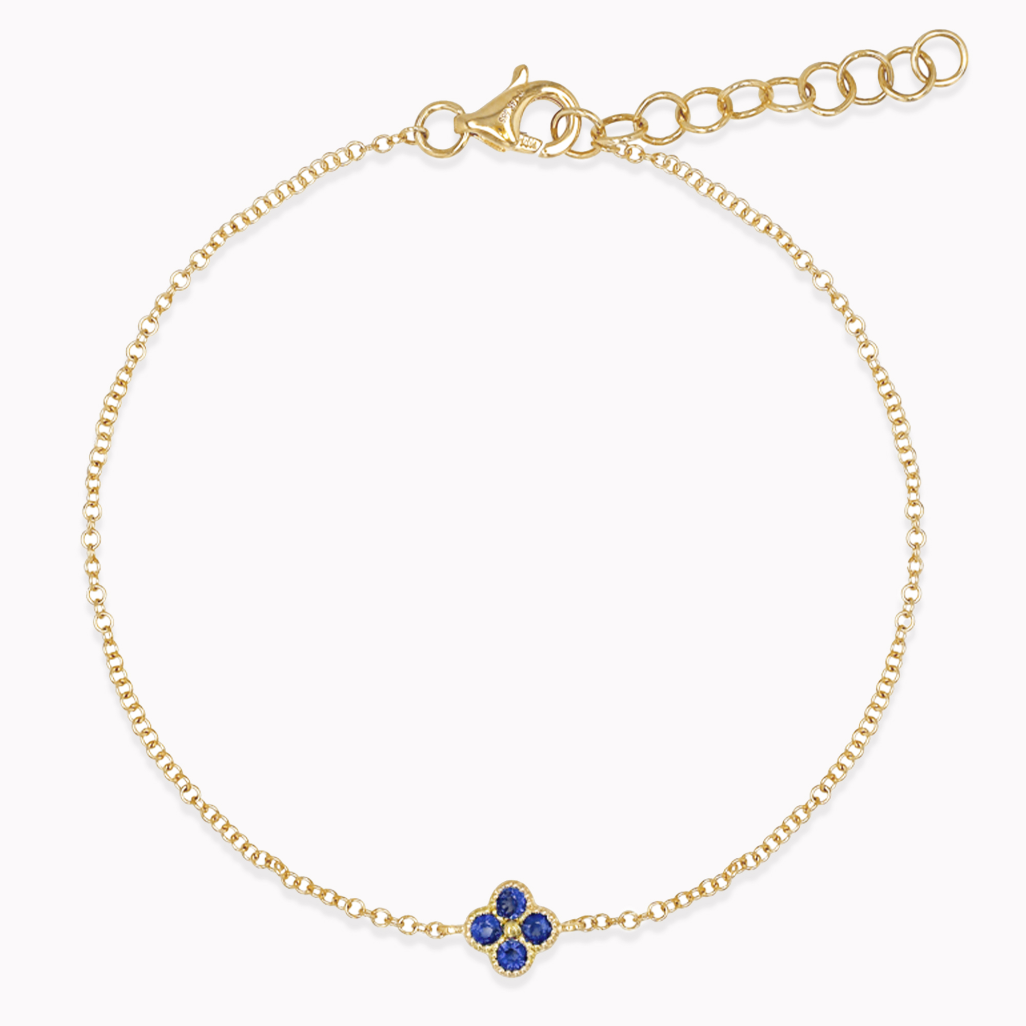 Sapphire Clover Bracelet