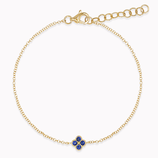 Sapphire Clover Bracelet