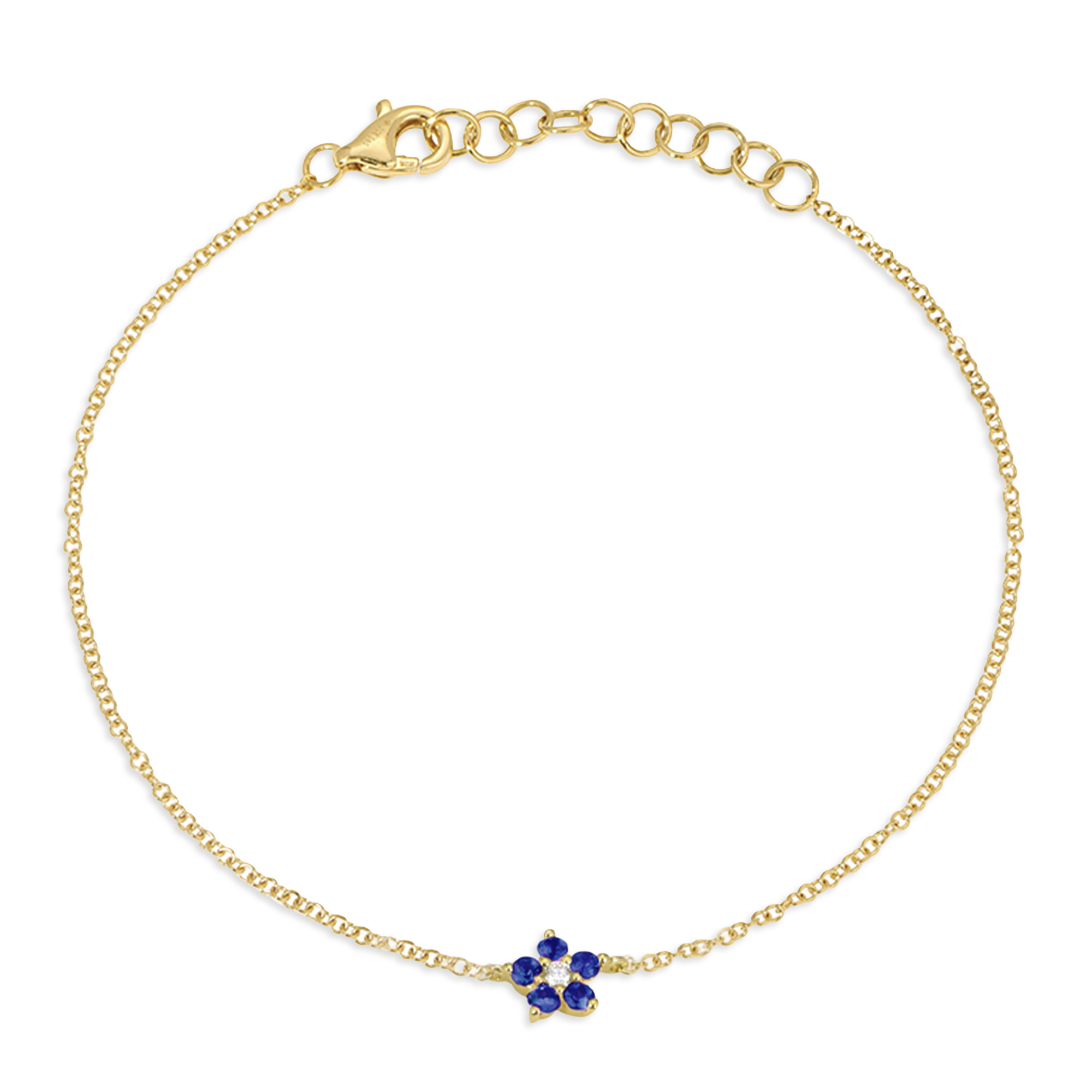 Sapphire Flower Bracelet
