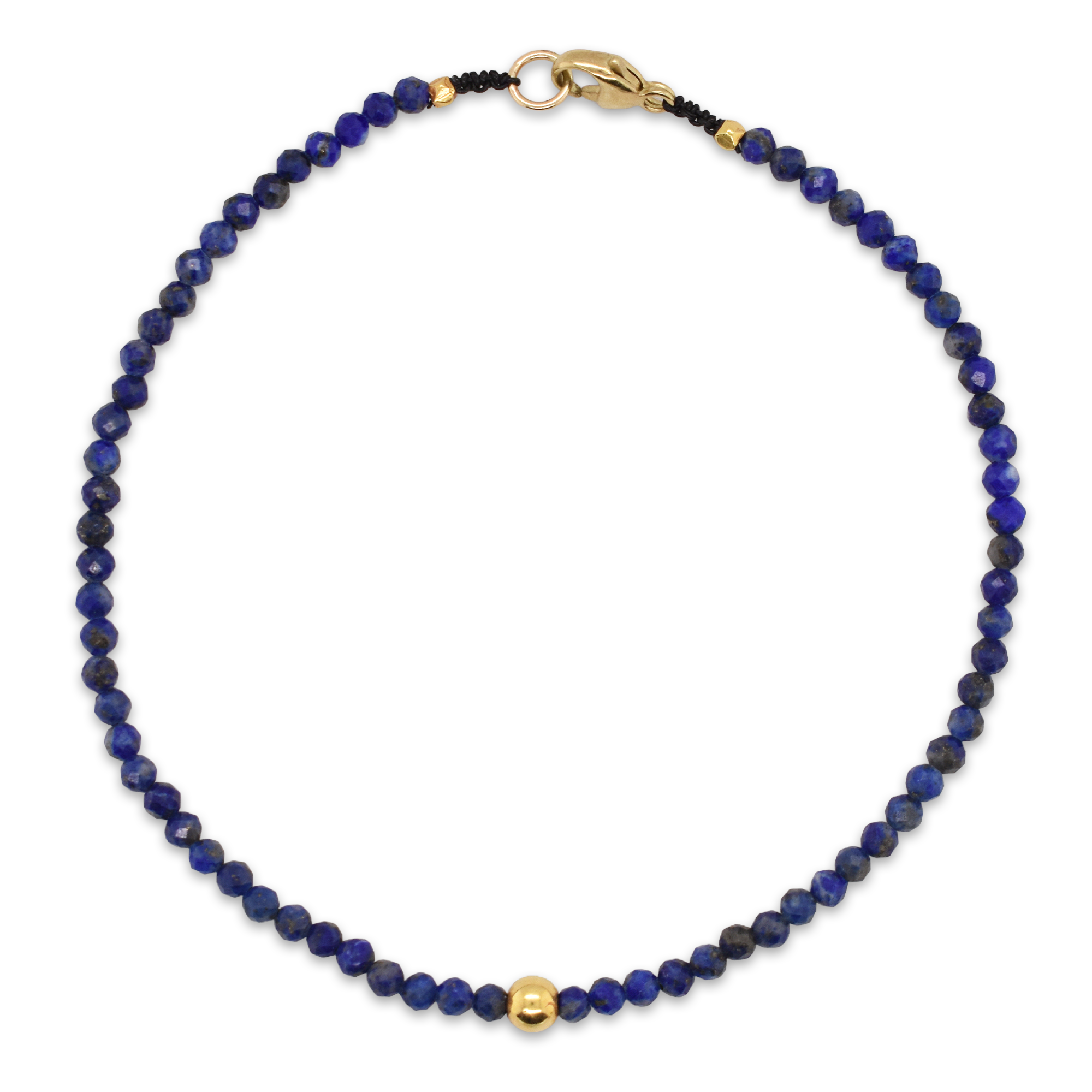 Sapphire & Gold Beaded Bracelet