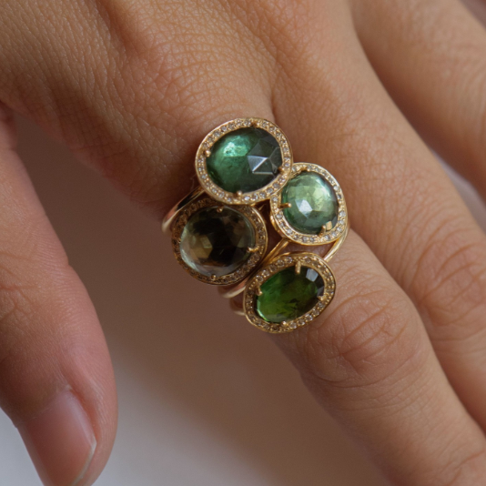 Stella Green Tourmaline Ring