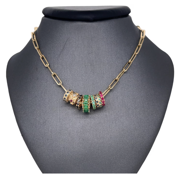 Ruby Eternity Rondelle Charm