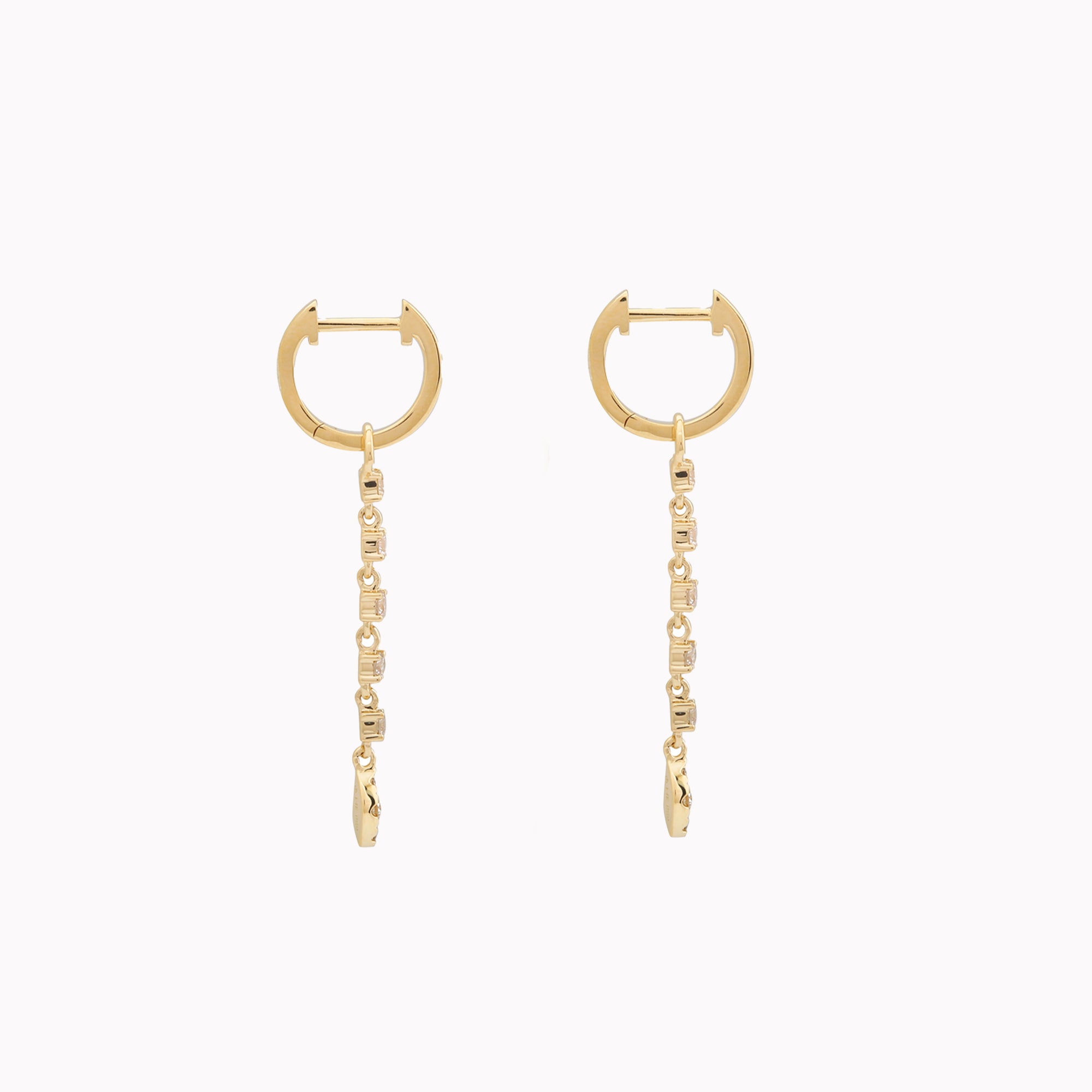 Multi Diamond Drop Dangle Earrings