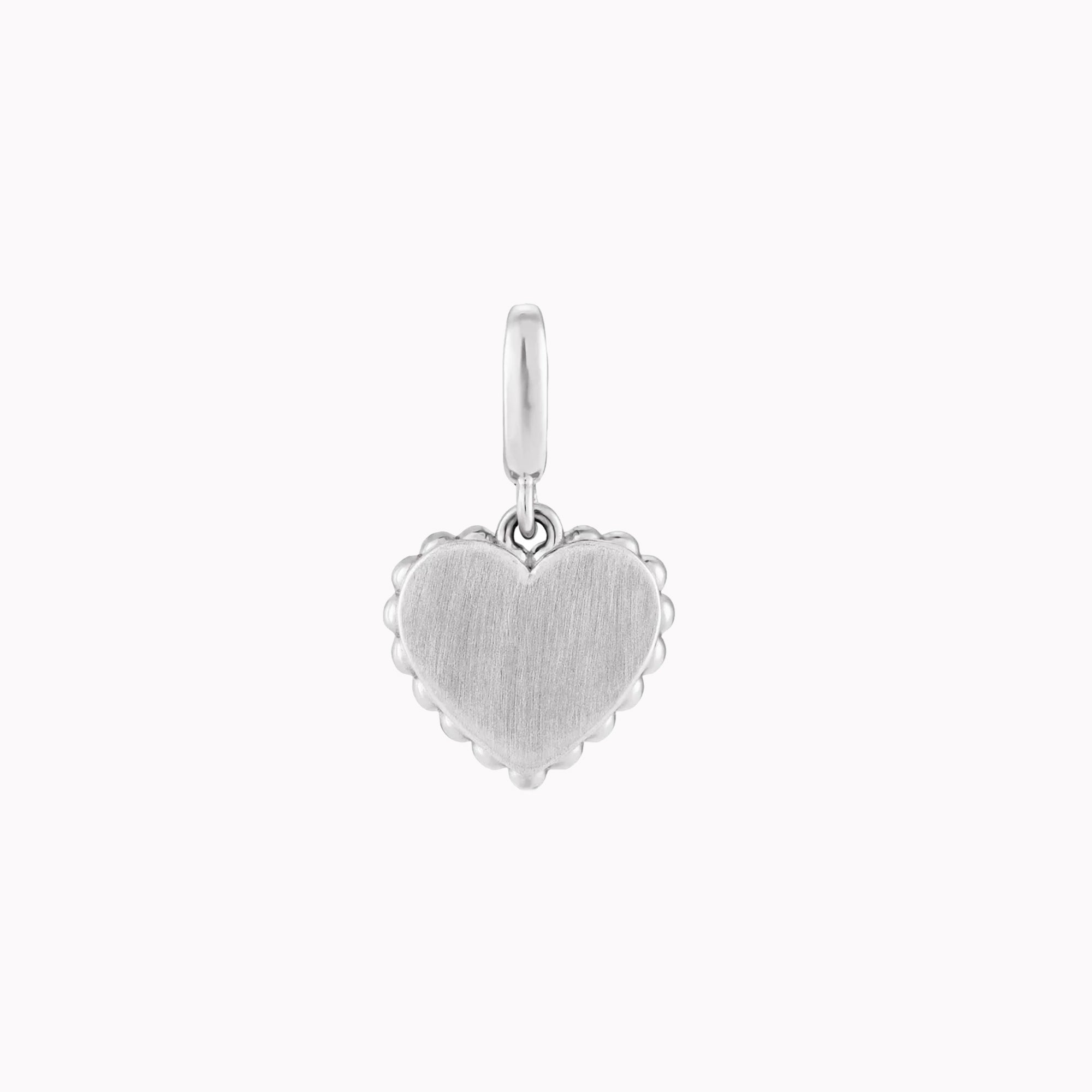 Sterling Silver Scalloped Heart Charm