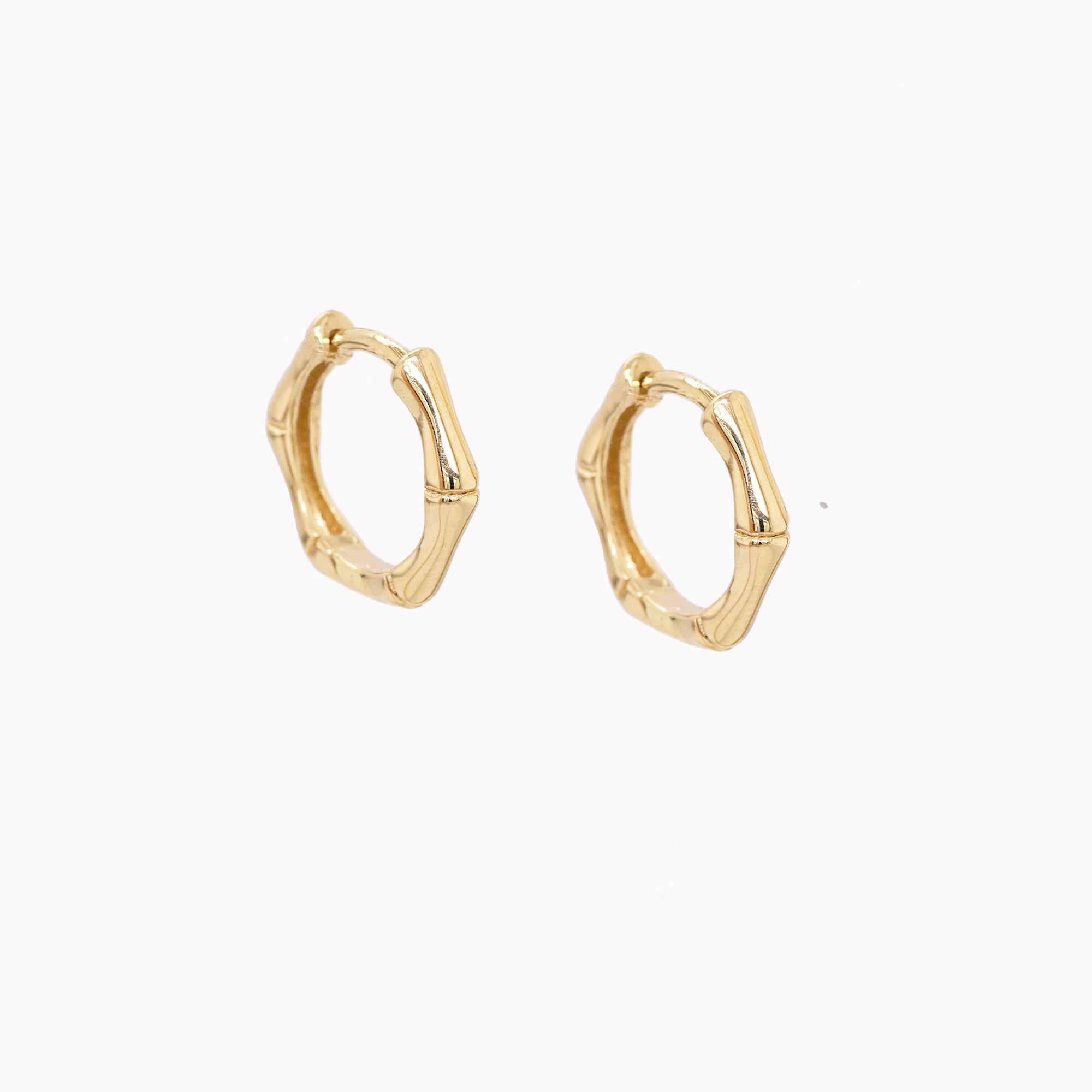 Bamboo Huggie Hoops