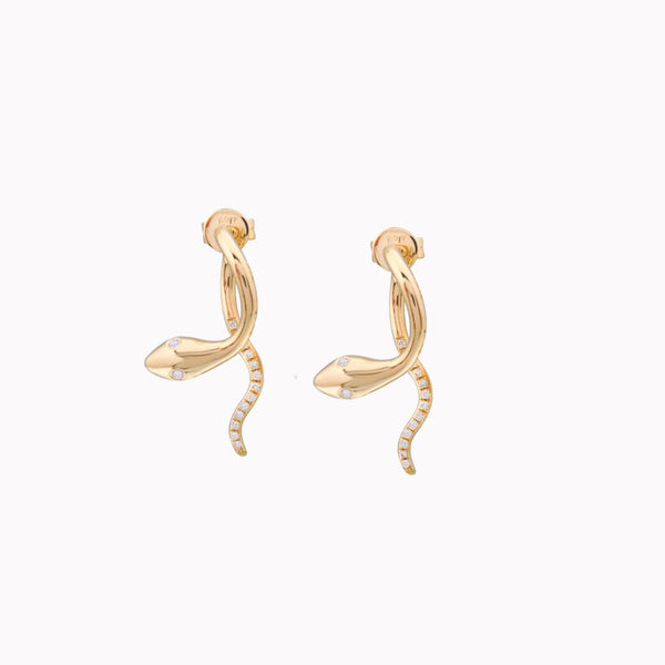Snake Tail Front-To-Back Earrings