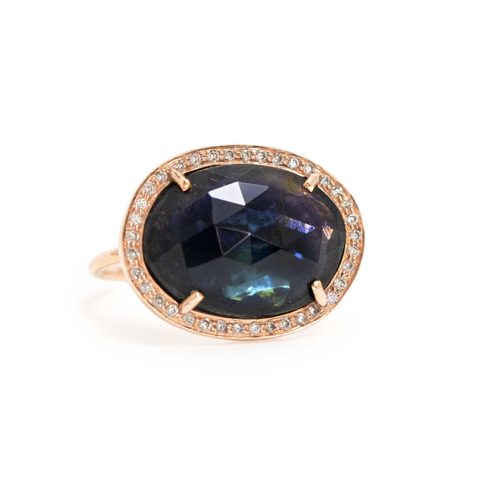 Stella Dark Blue Tourmaline Ring