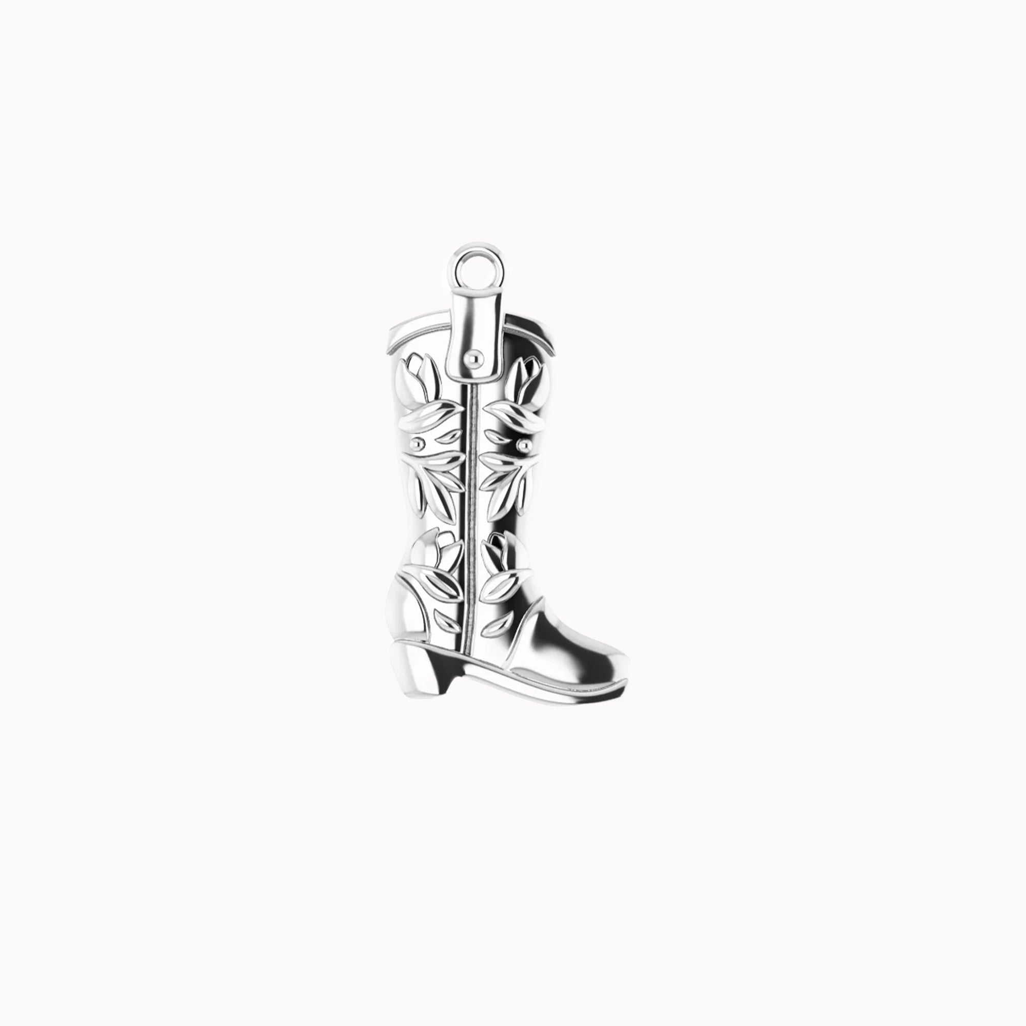 Sterling Silver Cowboy Boot Charm