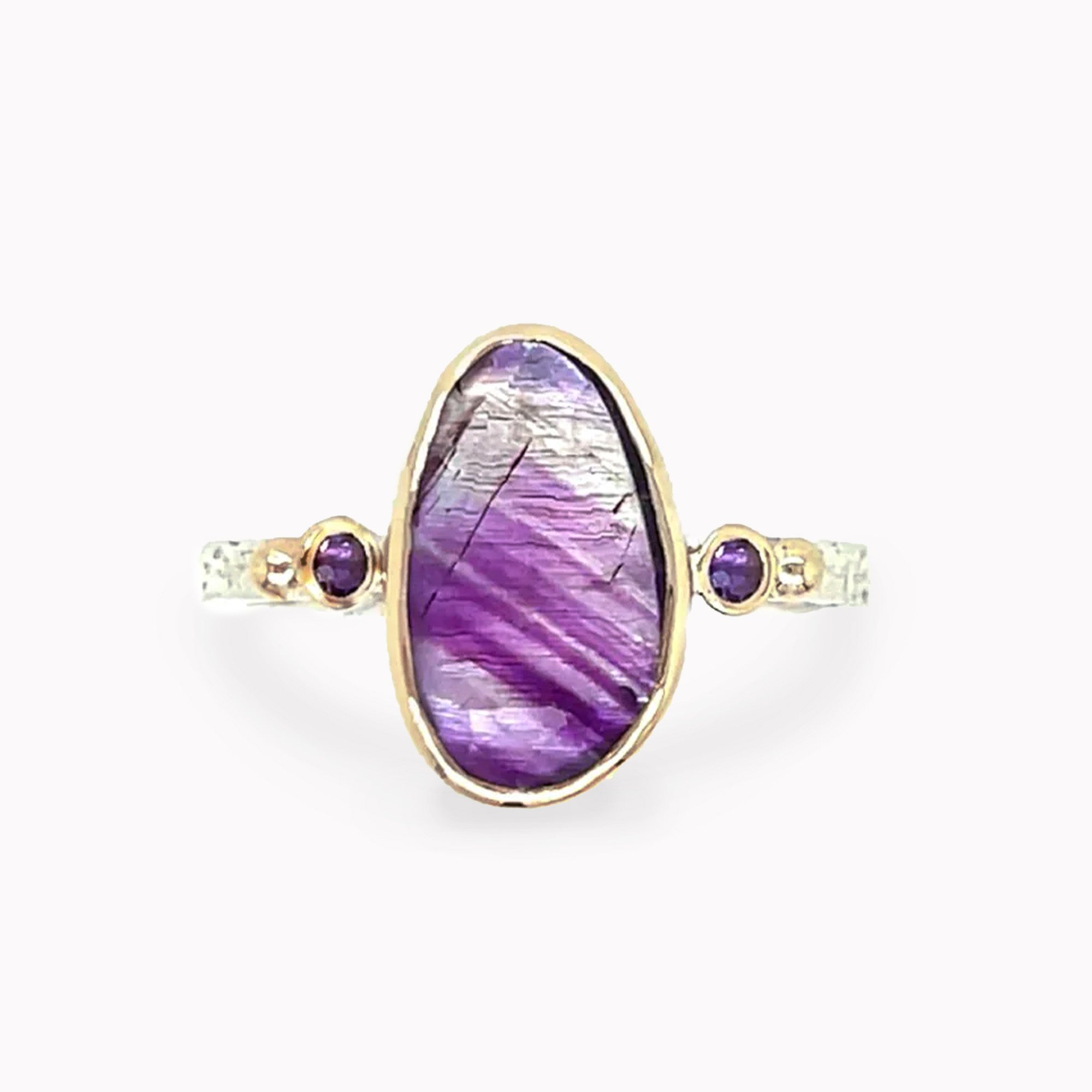 Striped Amethyst Ring