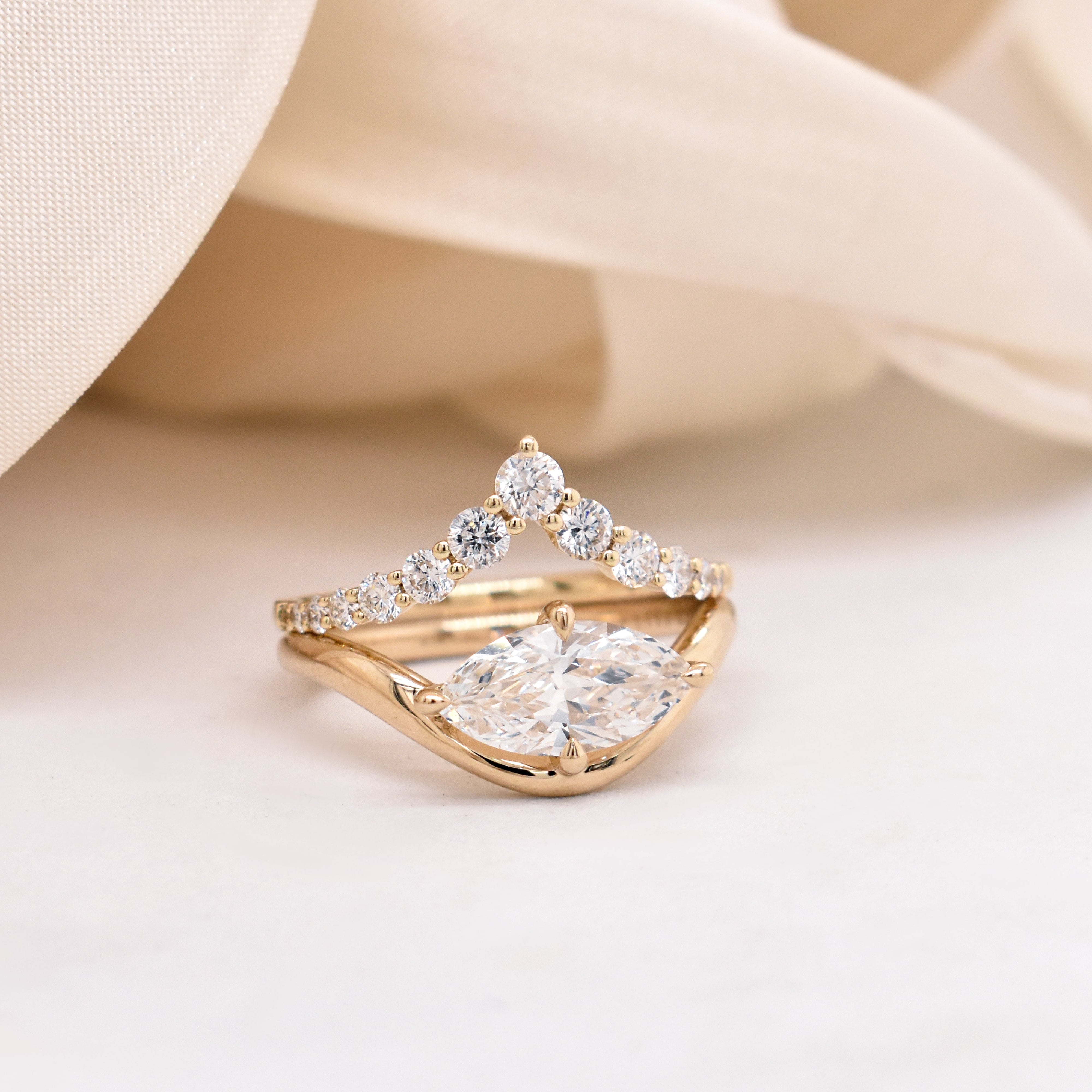 Seraphina East/West 1.13ct Marquise Diamond Engagement Ring