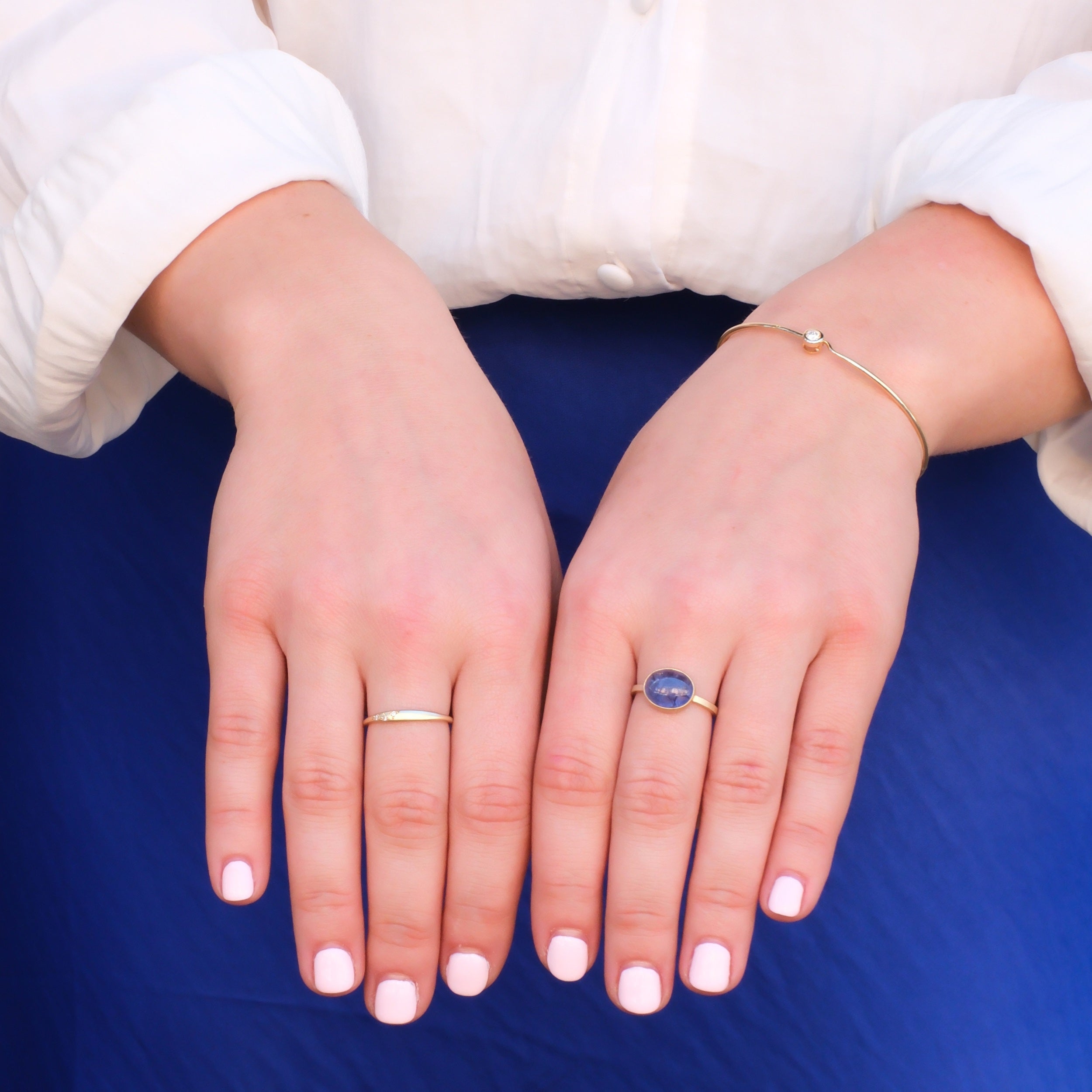 Tanzanite Cabochon Ring