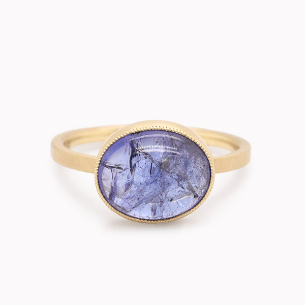 Tanzanite Cabochon Ring