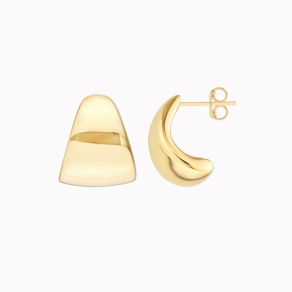 Tapered Semi Hoop Earrings