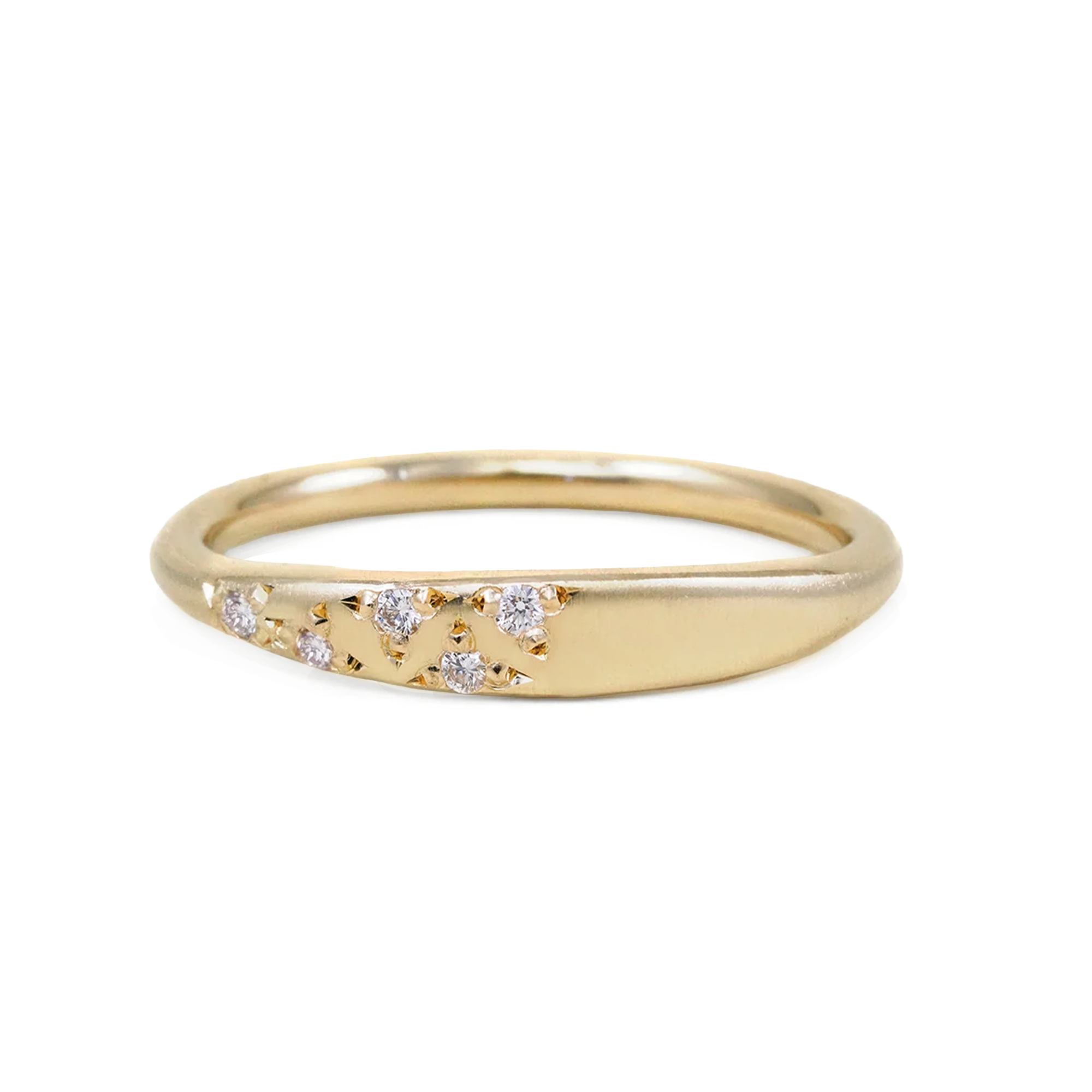 Tapered Cluster Five Diamond Ring