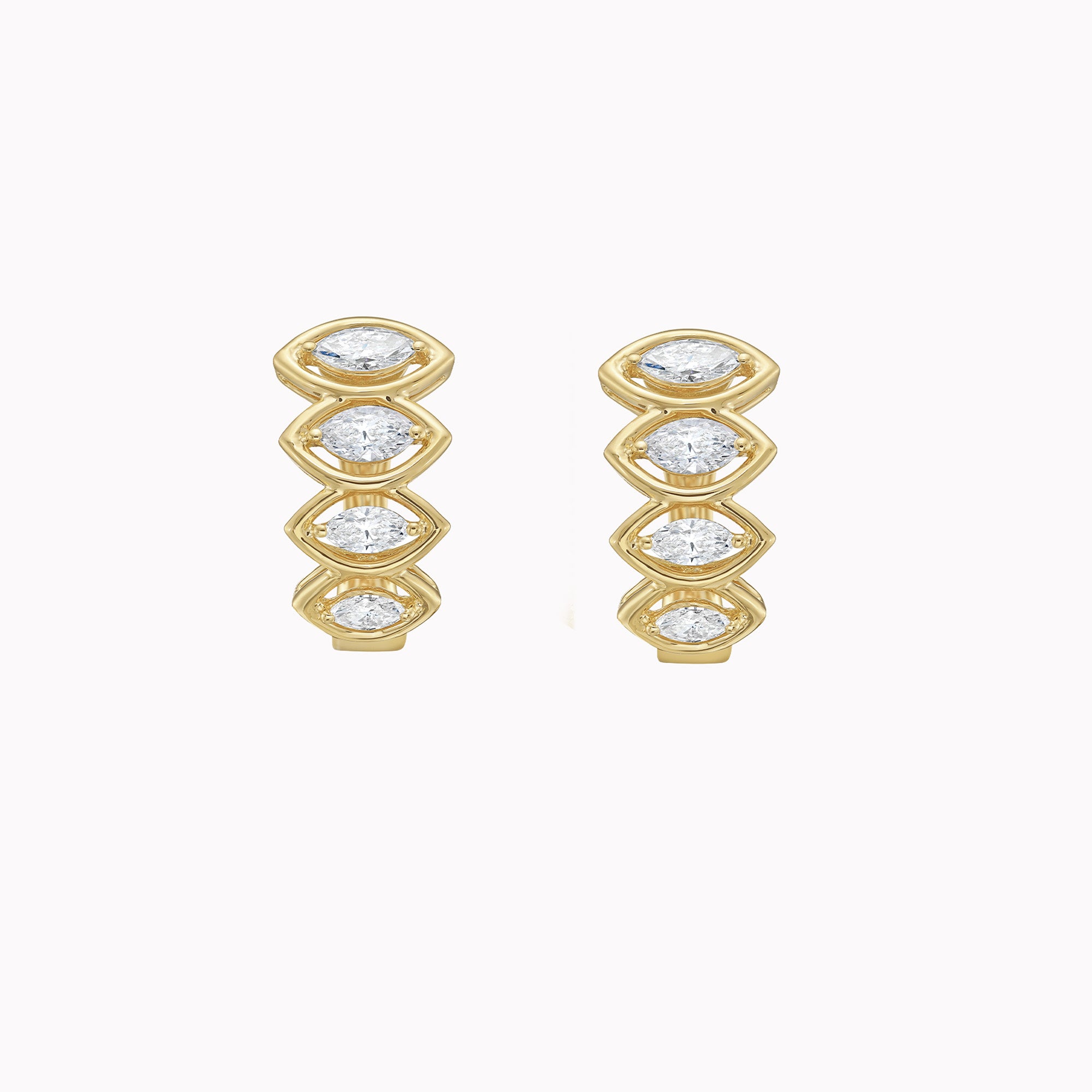 Tapered Marquise Diamond Earrings