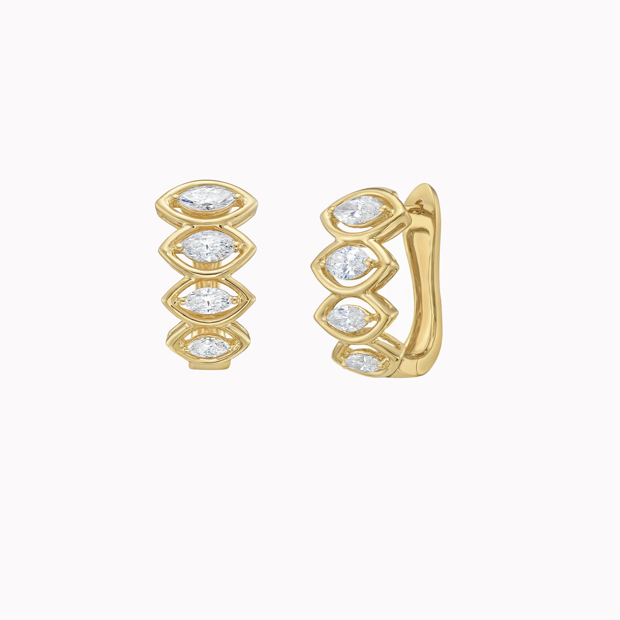 Tapered Marquise Diamond Earrings