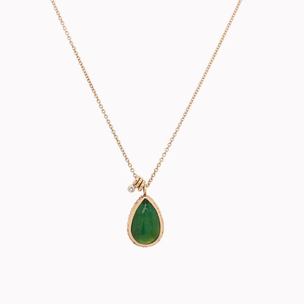 Teardrop Emerald Necklace