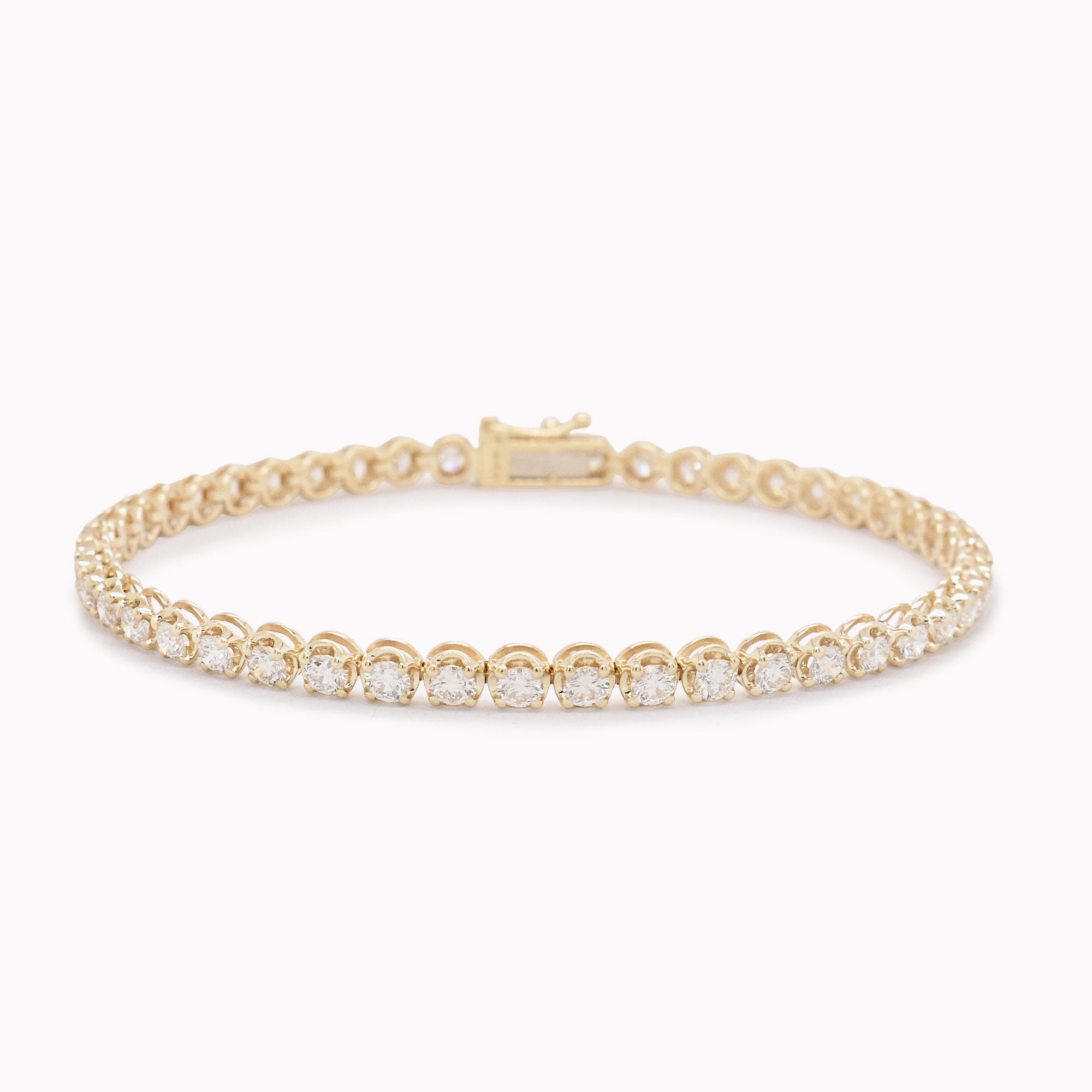 Yellow Gold Diamond Tennis Bracelet 2.77ct