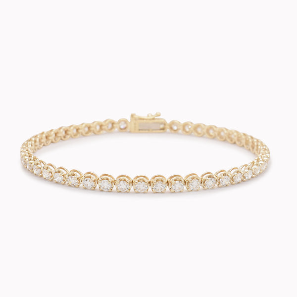 Yellow Gold Diamond Tennis Bracelet 2.77ct