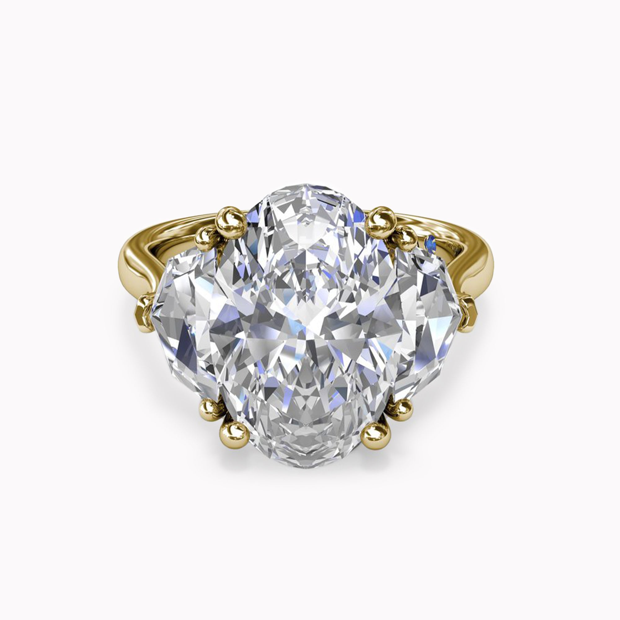 Three-Stone Diamond Cadillac Engagement Ring Setting