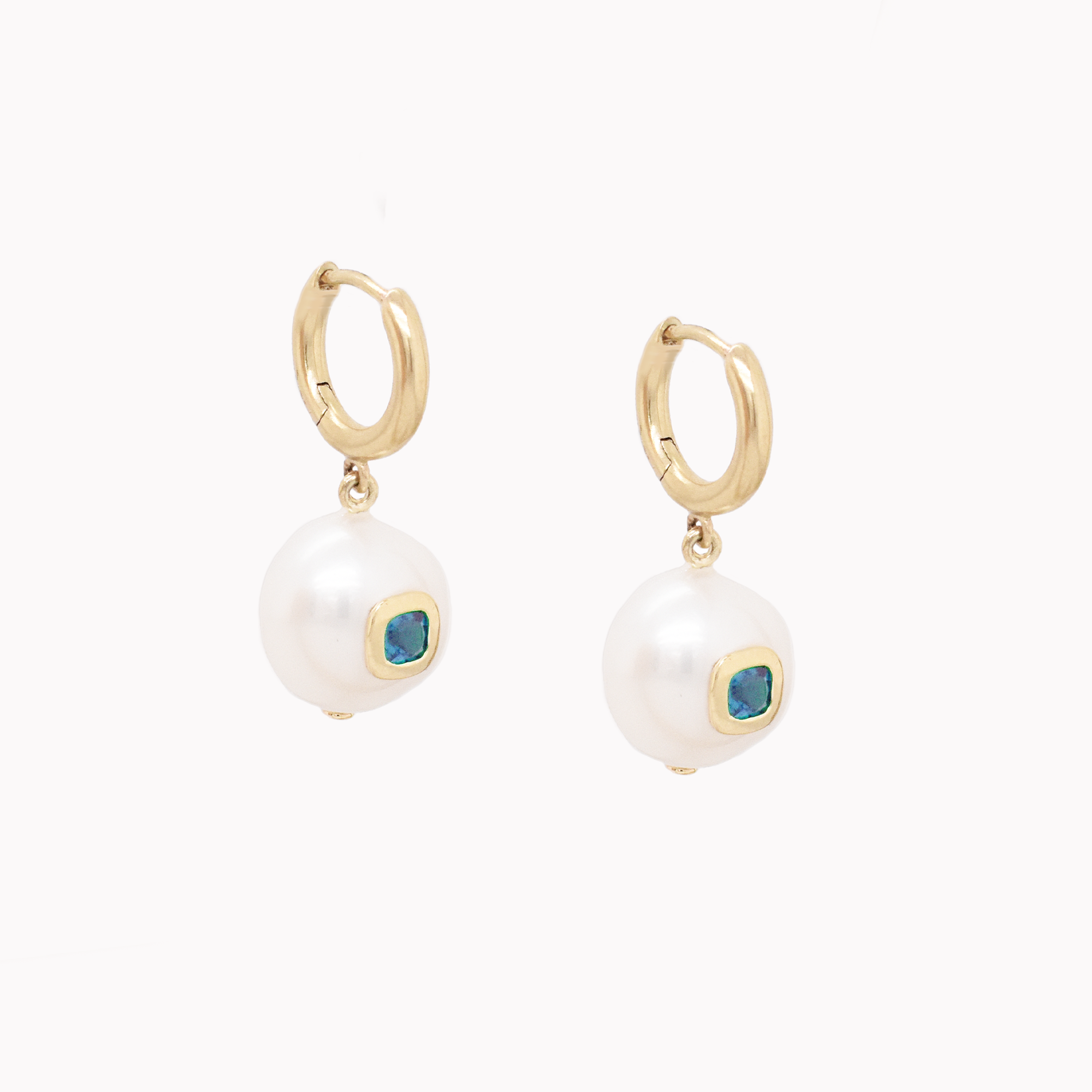 Eddie Topaz & Pearl Earrings