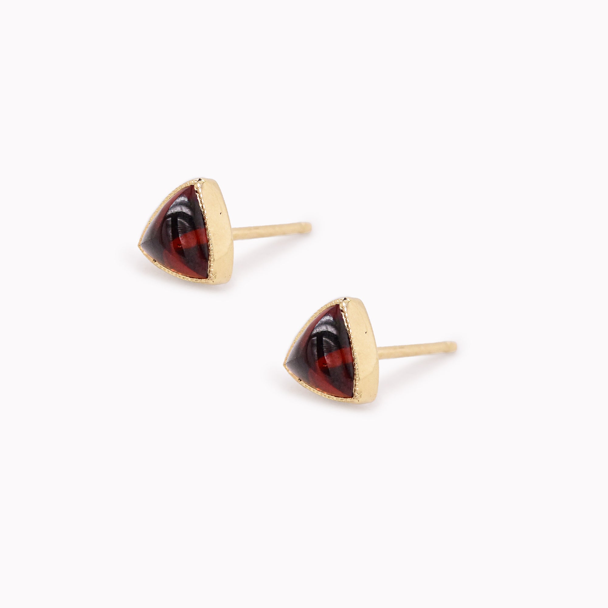 Triangle Garnet Juicy Studs