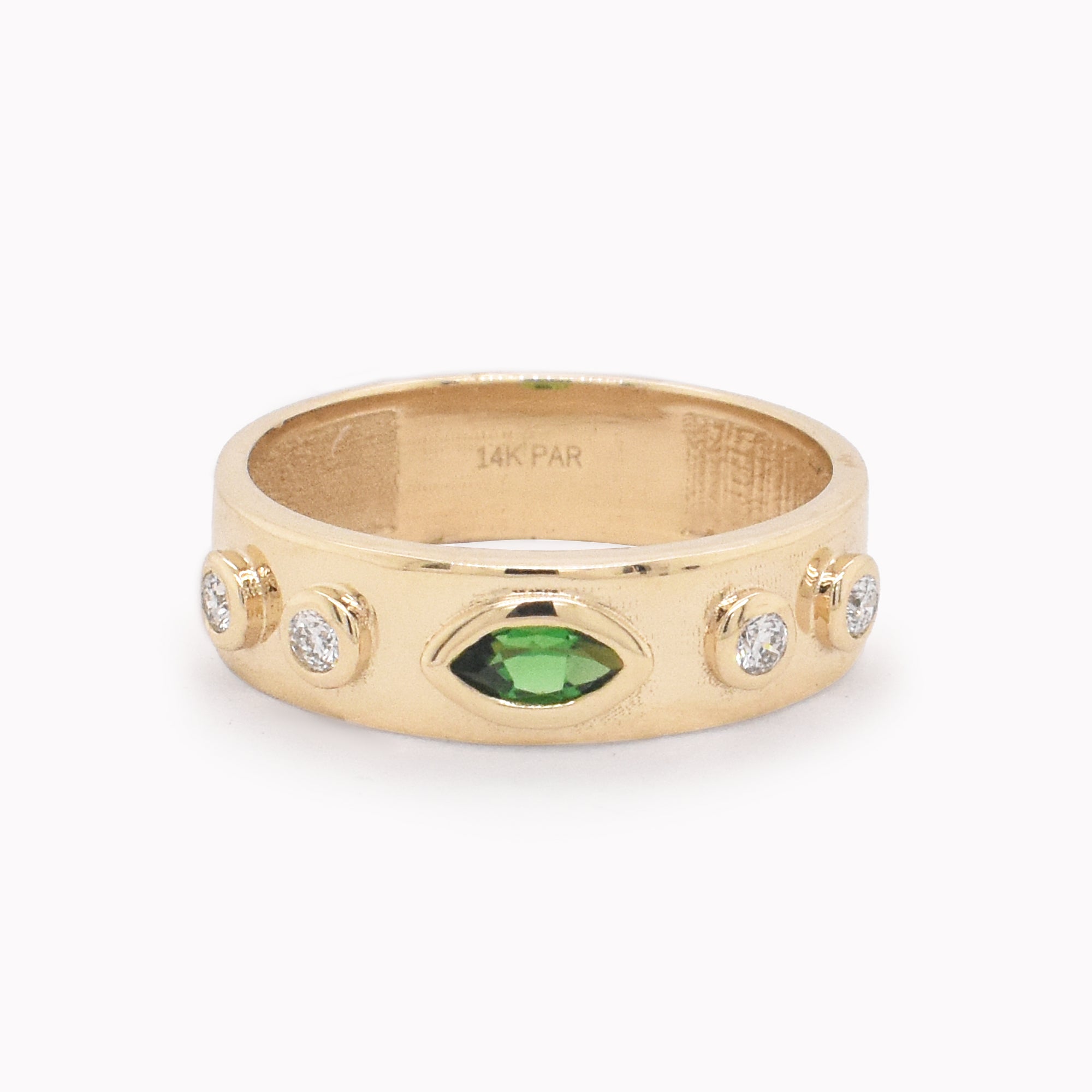 Marquise Tsavorite & Diamond Band