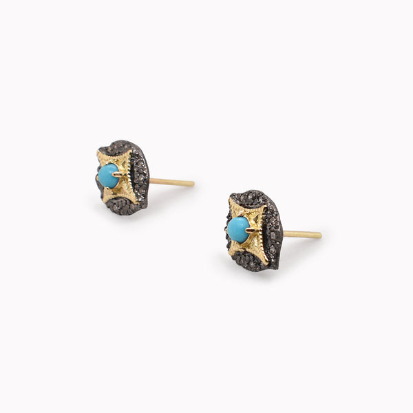 Turquoise Crivelli Stud Earrings